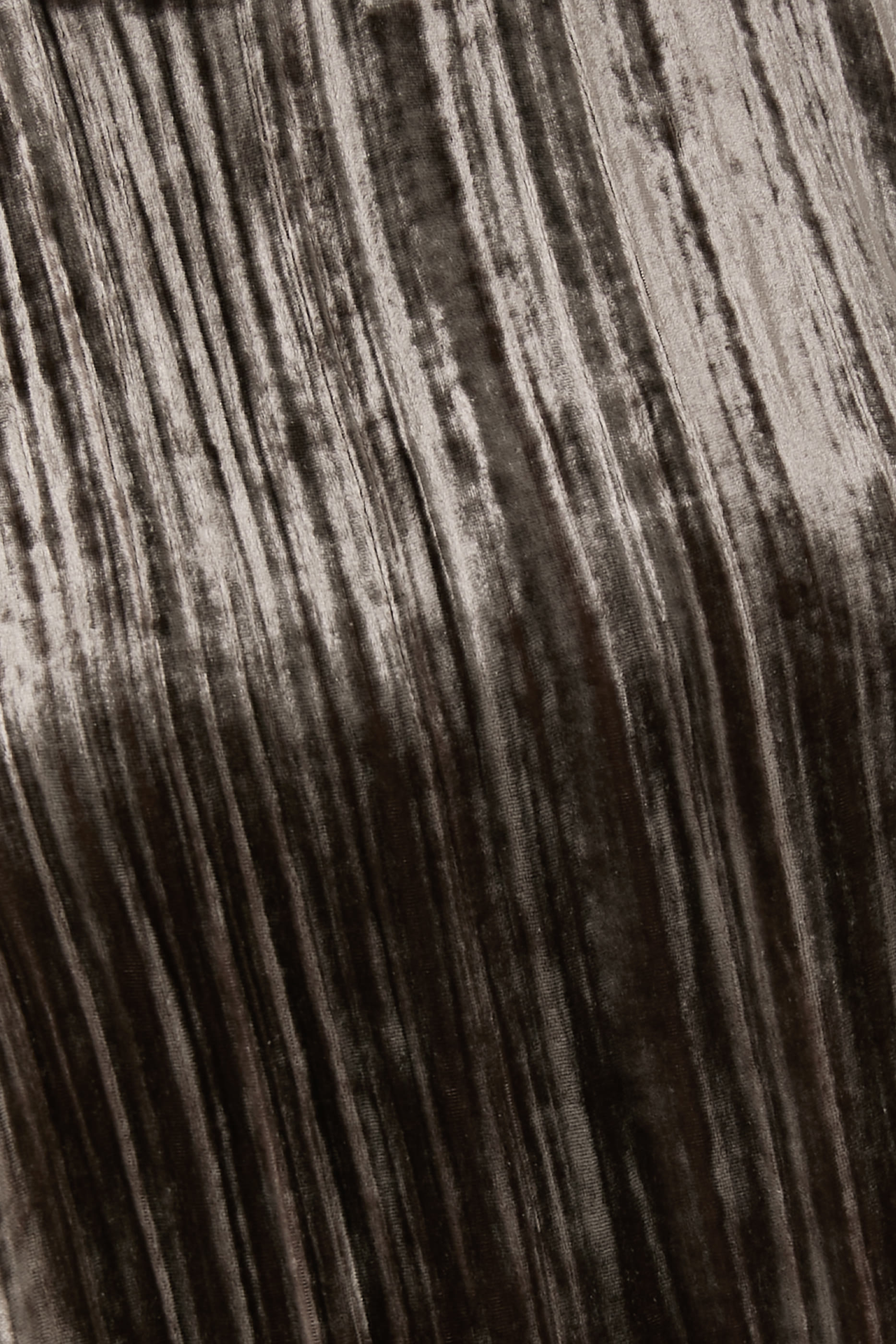 بلوزة بياقة مستديرة مخمل مجعد