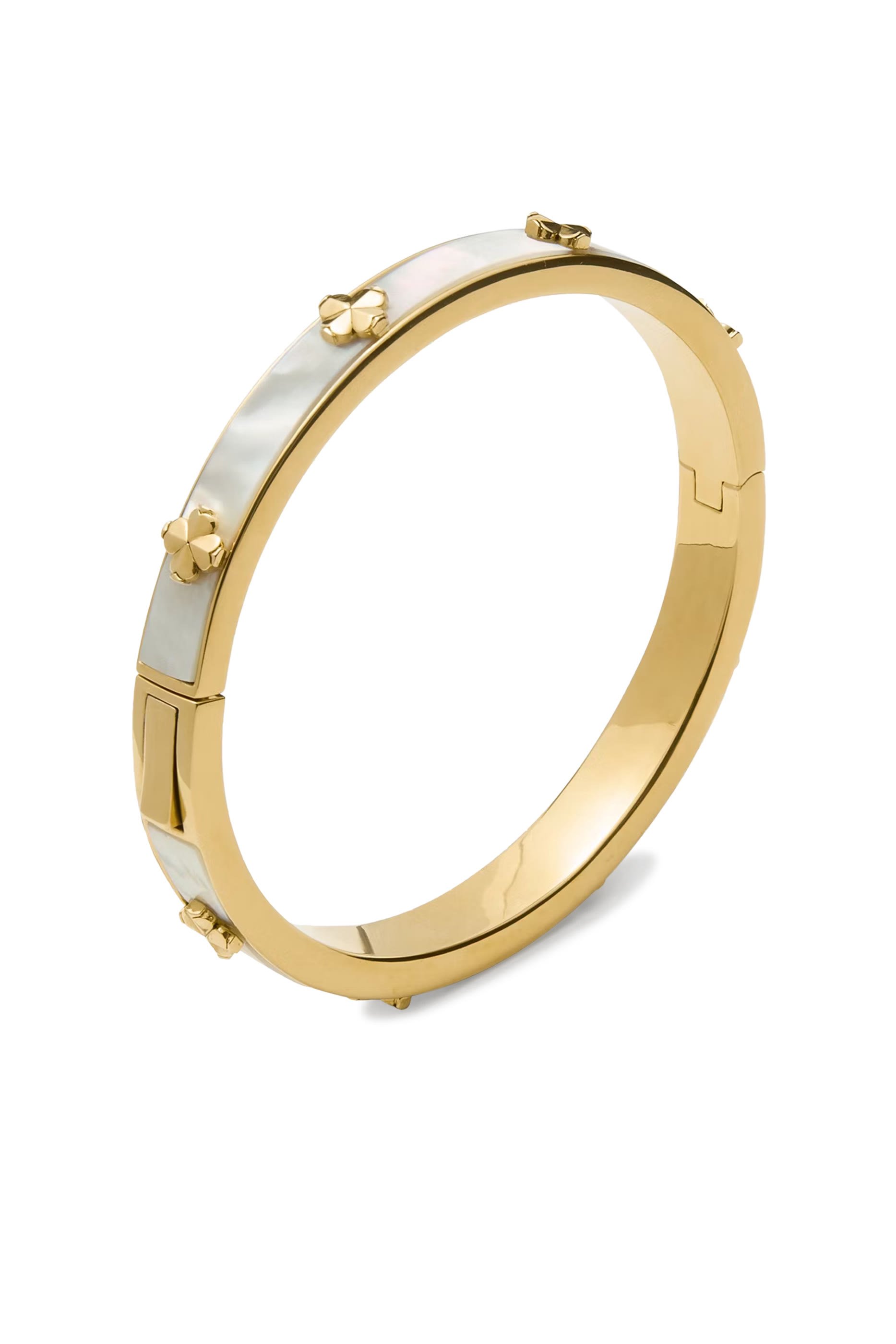 سوار بمفصلة وحلي بتصميم زهور بالشكل البستوني