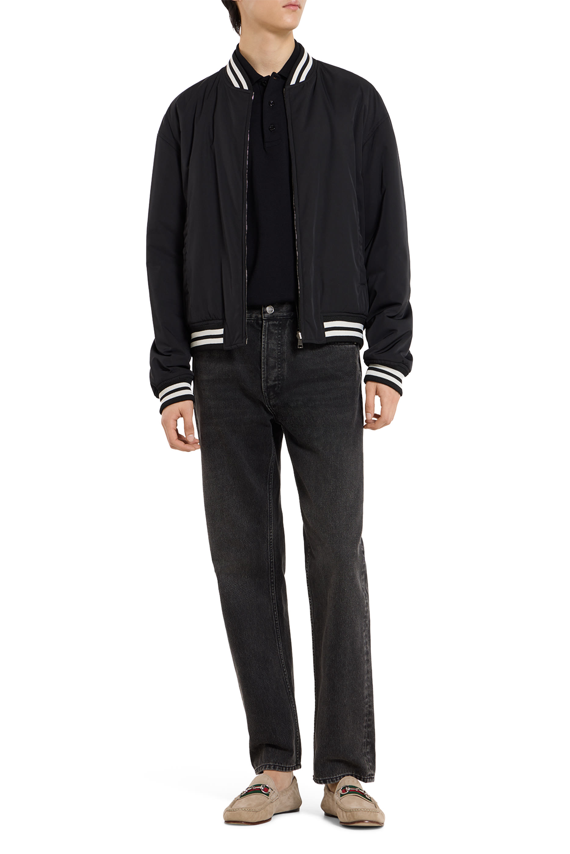 جاكيت بتصميم وجهين بسحاب نايلون تويل