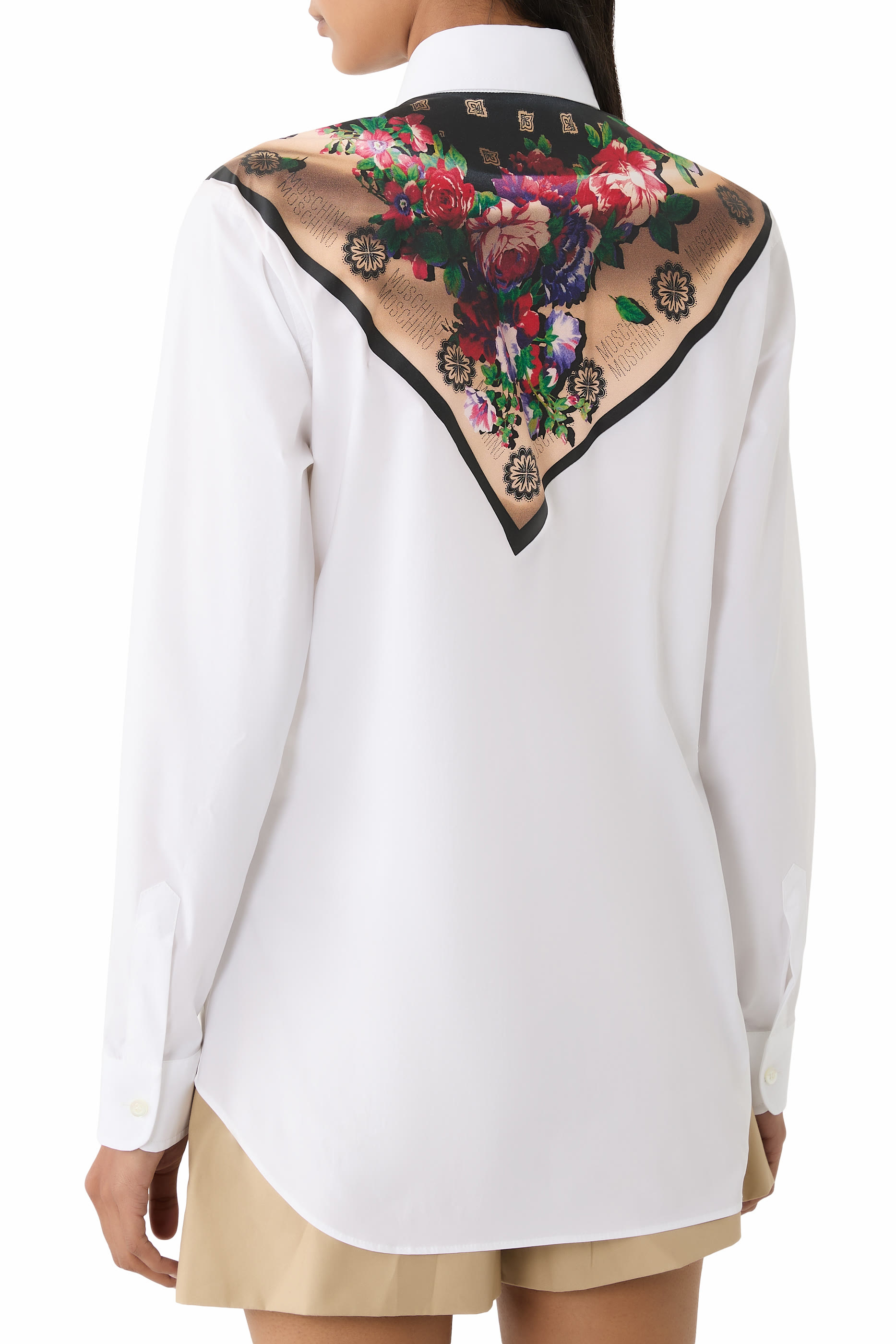 قميص بطبعة وشاح قطن