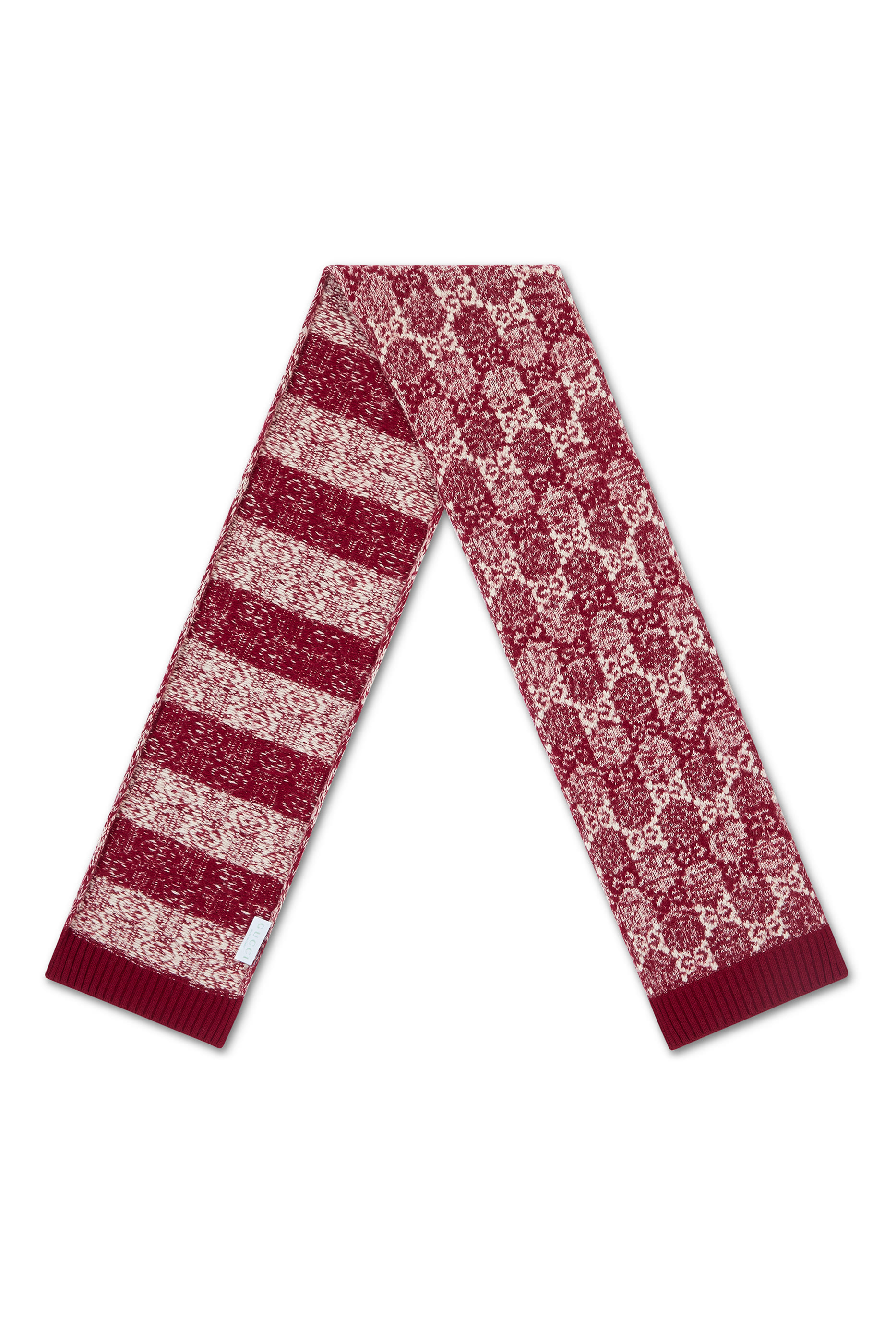 وشاح صوف بنقشة حرفي شعار الماركة جاكار للأطفال