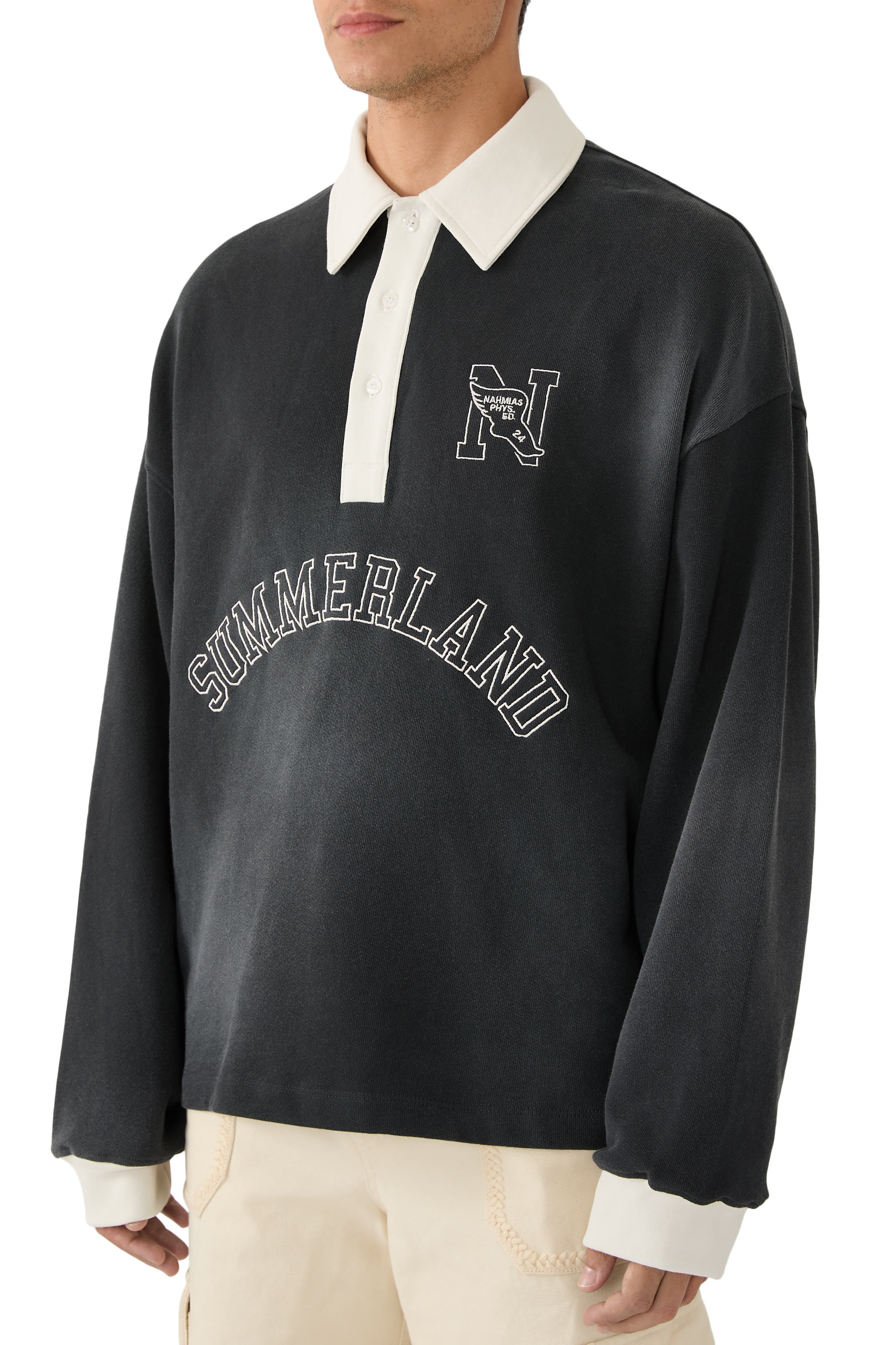 قميص بولو بشعار الماركة تيري