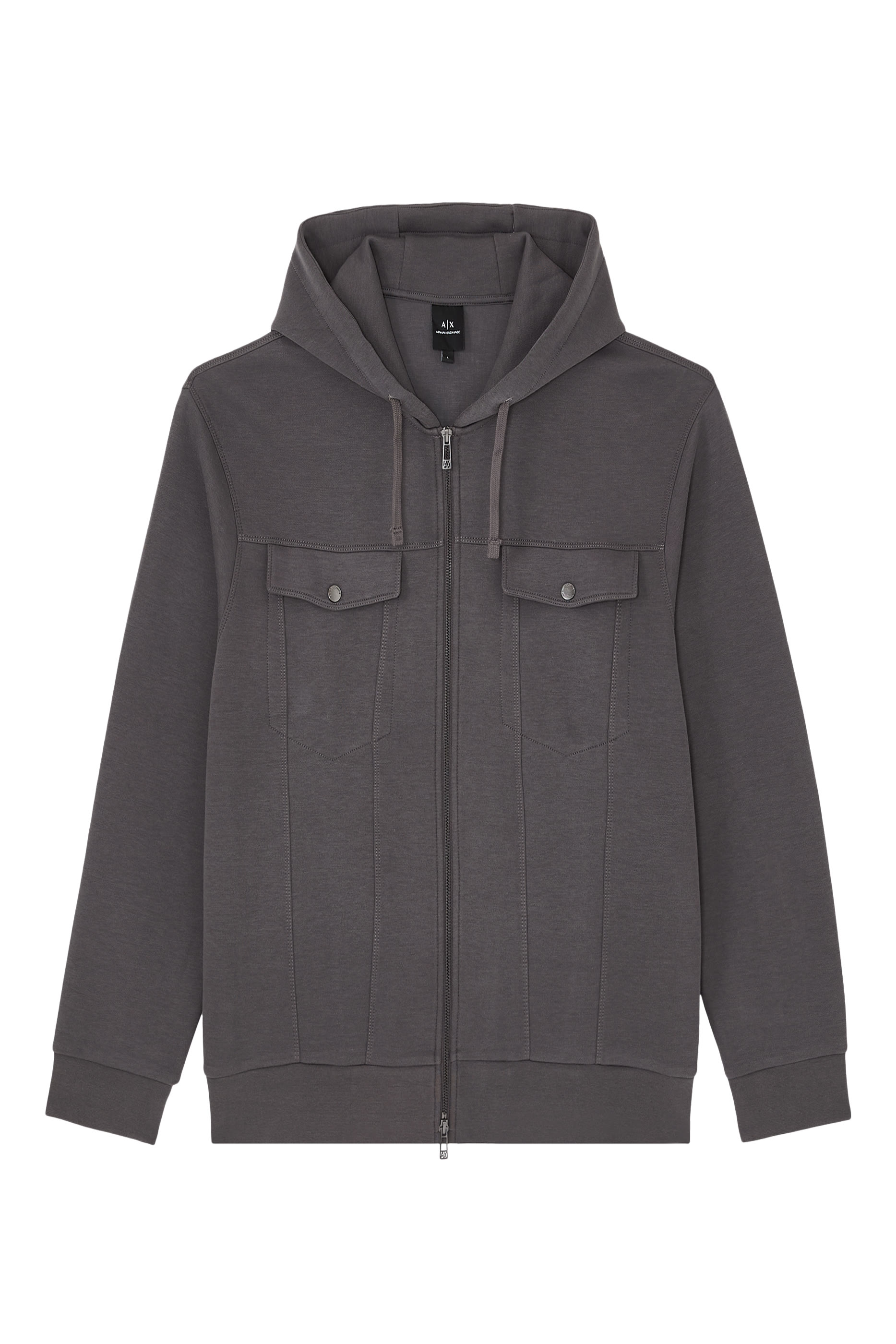 Piquet Zip-Up Hoodie