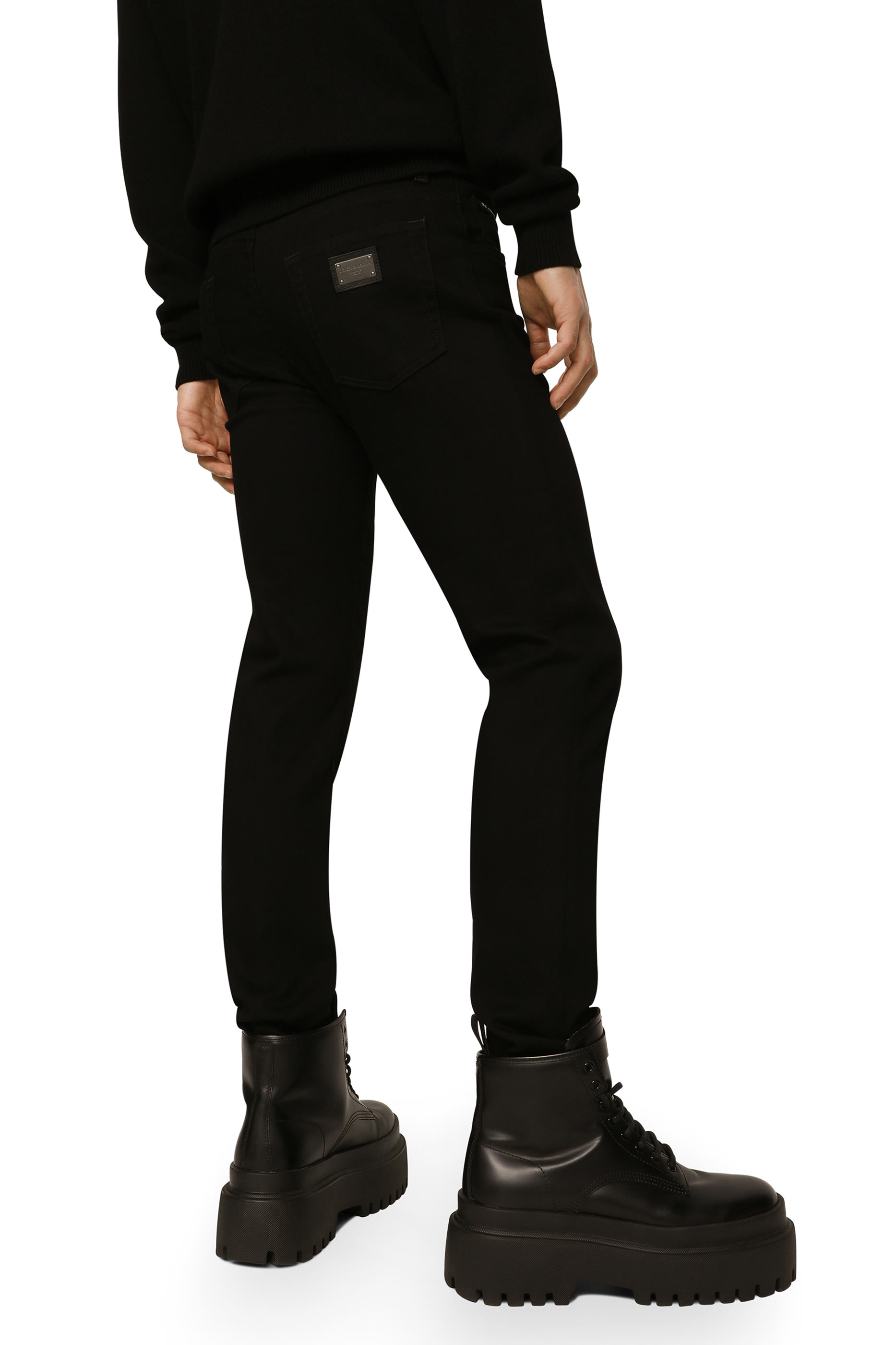 بنطال جينز بقصة ضيقة دنيم مطاطي