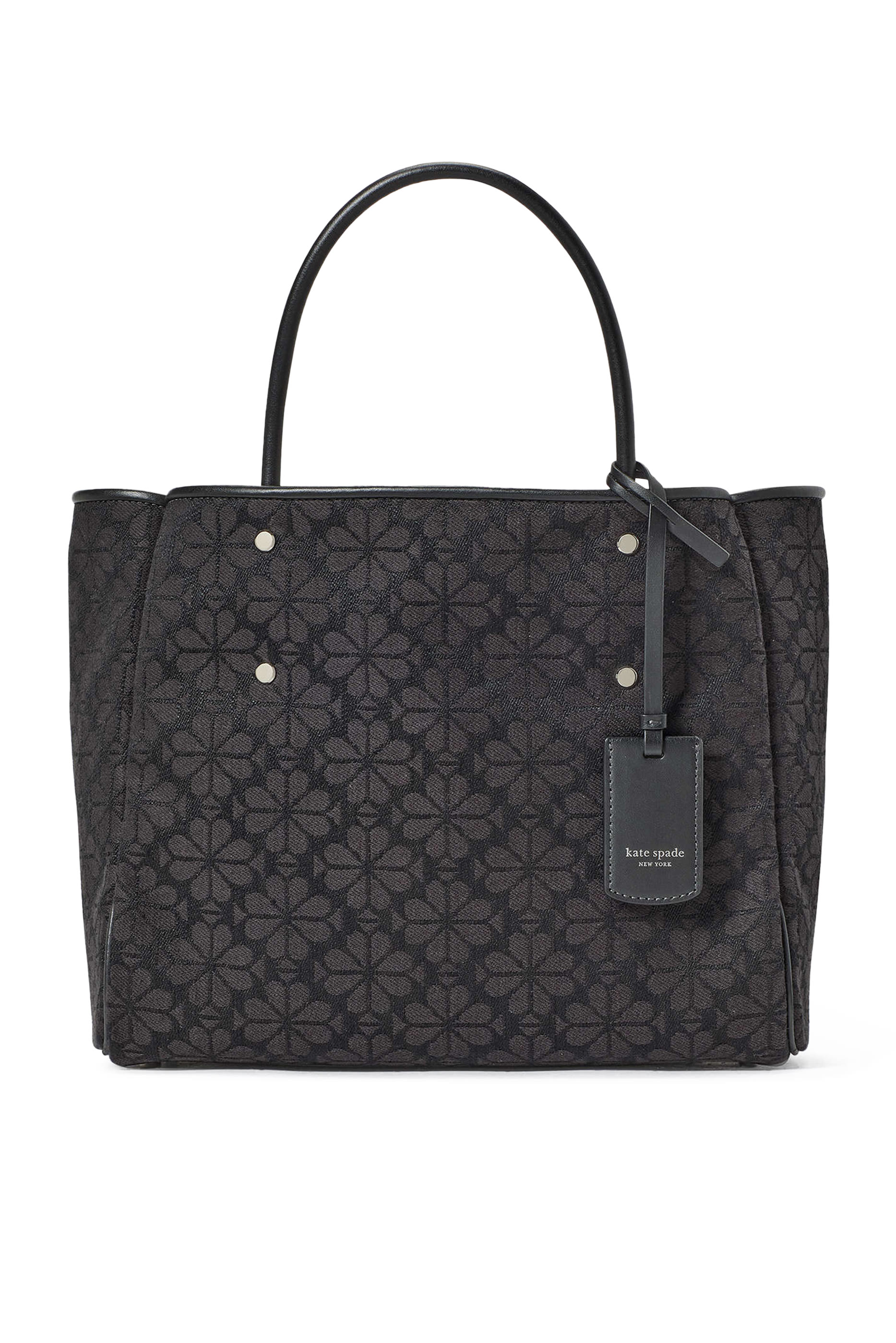 حقيبة يد متوسطة بنقشة زهور بالشكل البستوني