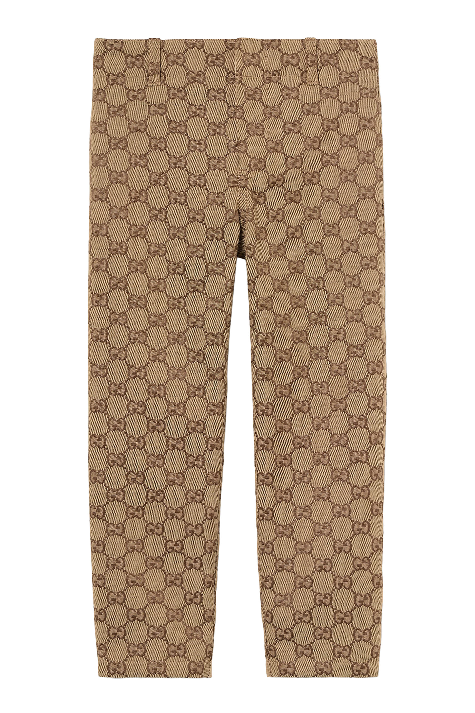 بنطال قماش قنب محفور بحرفي شعار الماركة للأطفال