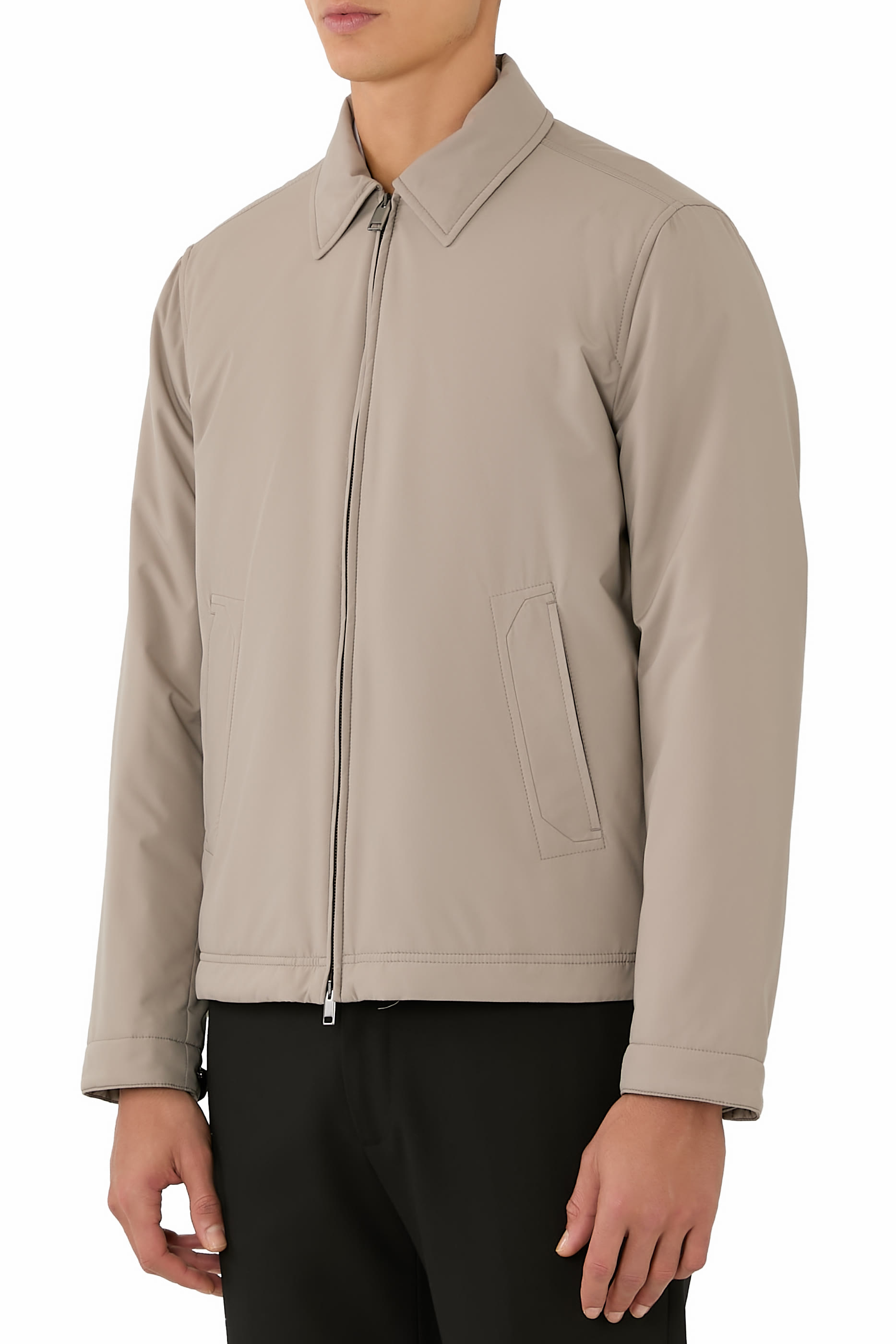 Collared Long Sleeve Blouson 