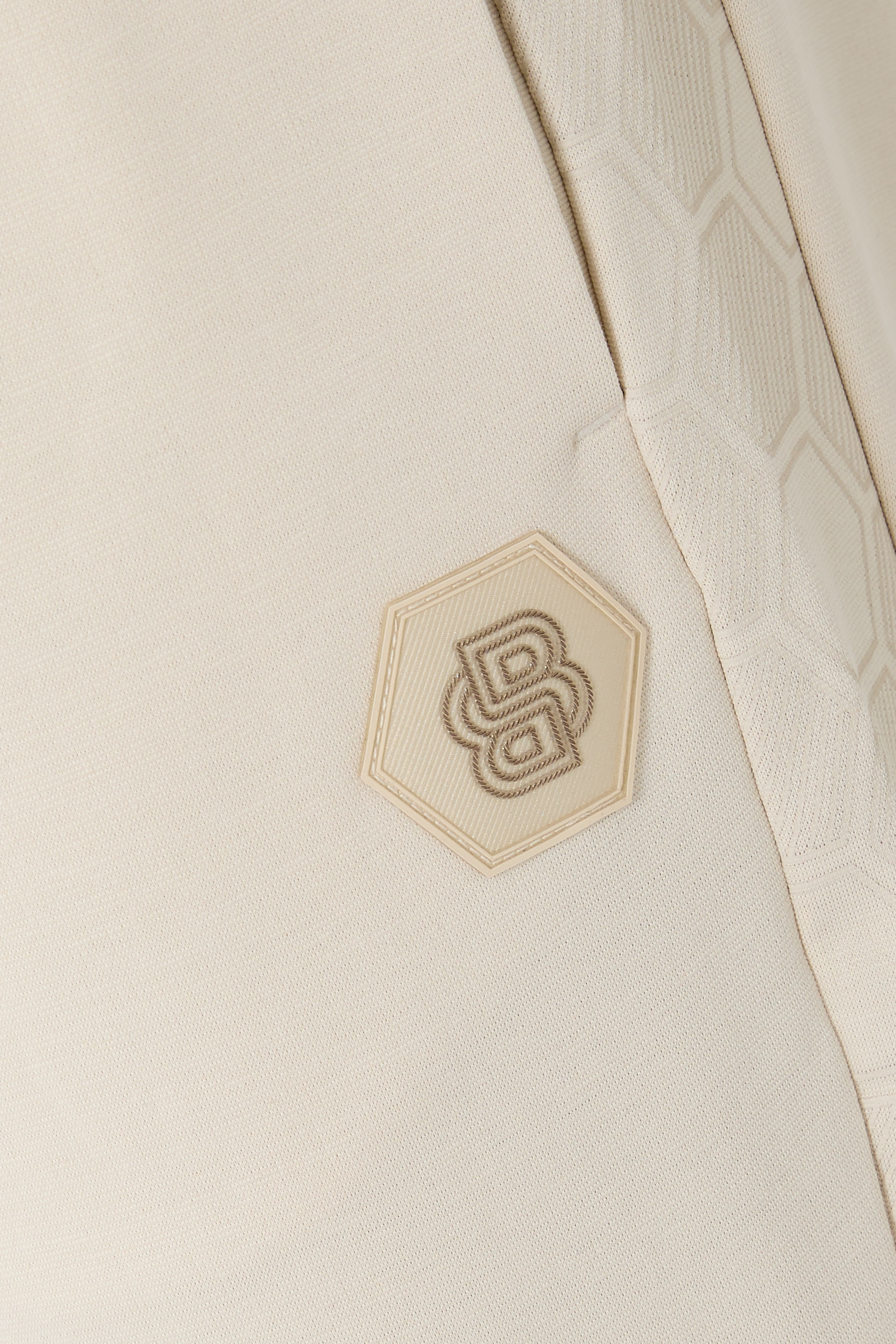 بنطال بدلة رياضية بشعار الماركة مزدوج مزيج قطن