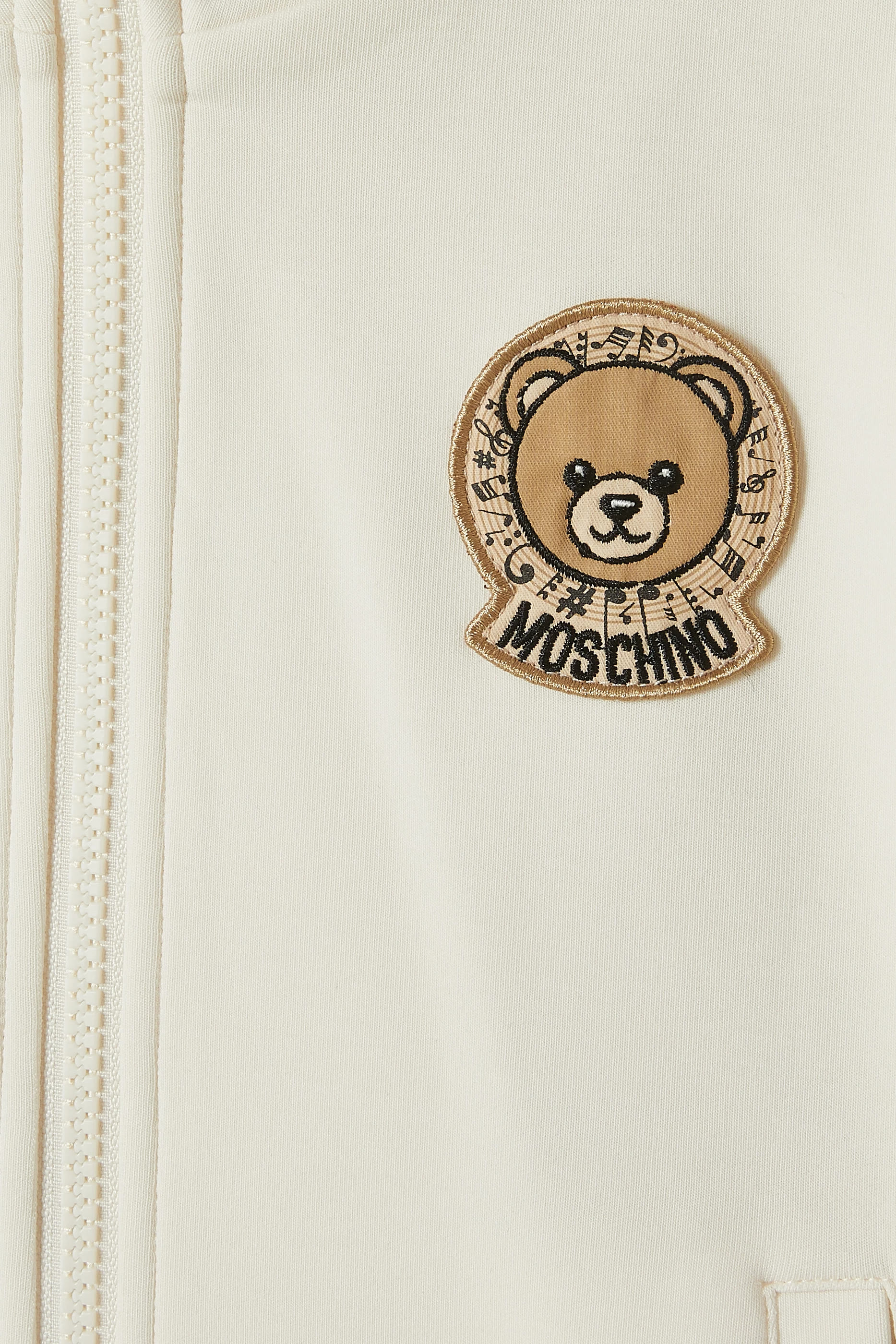 طقم بدلة رياضية بغطاء رأس ورقعة شعار الماركة للأطفال