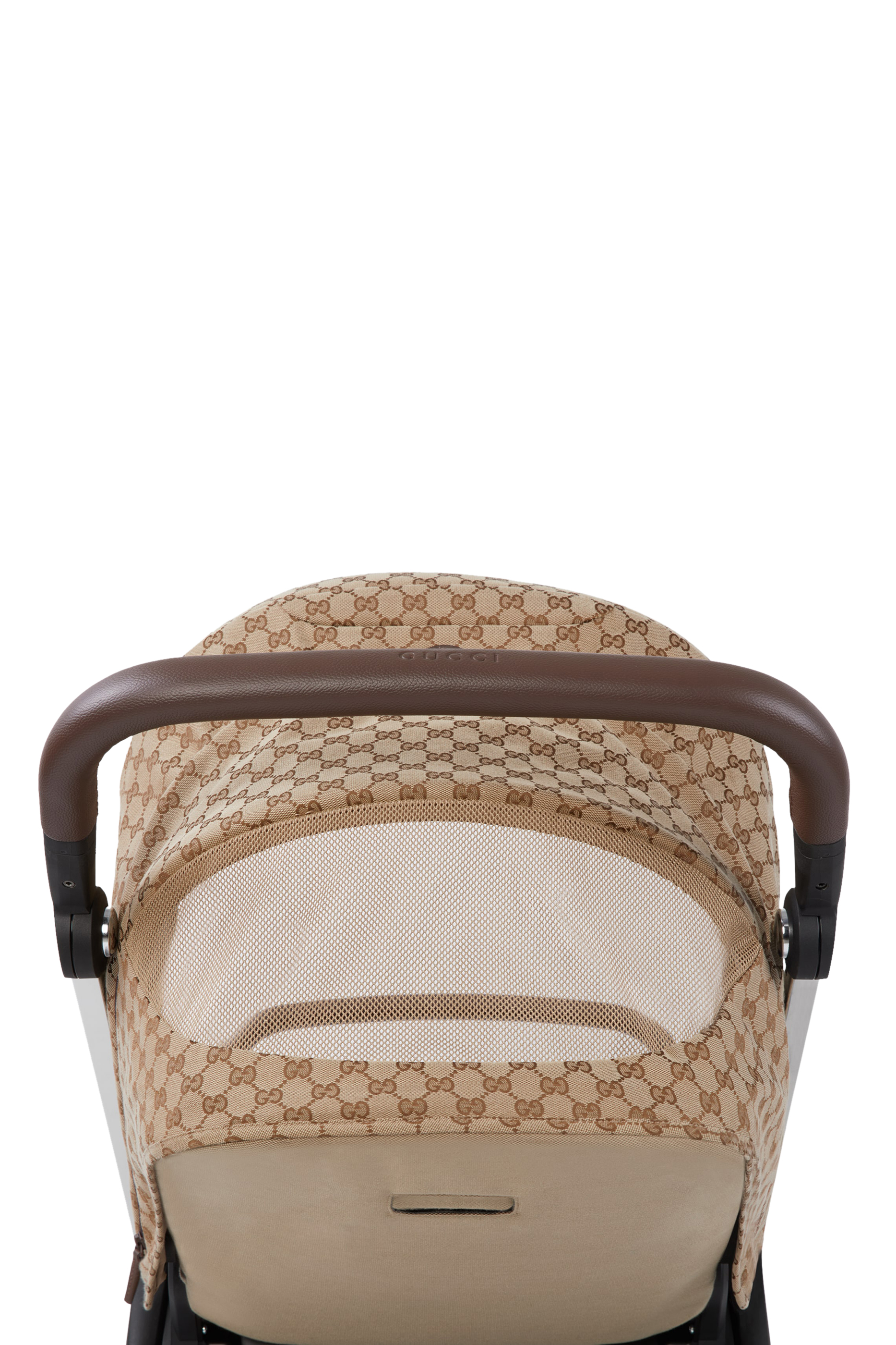 عربة أطفال قماش قنب بنقشة حرفي شعار الماركة