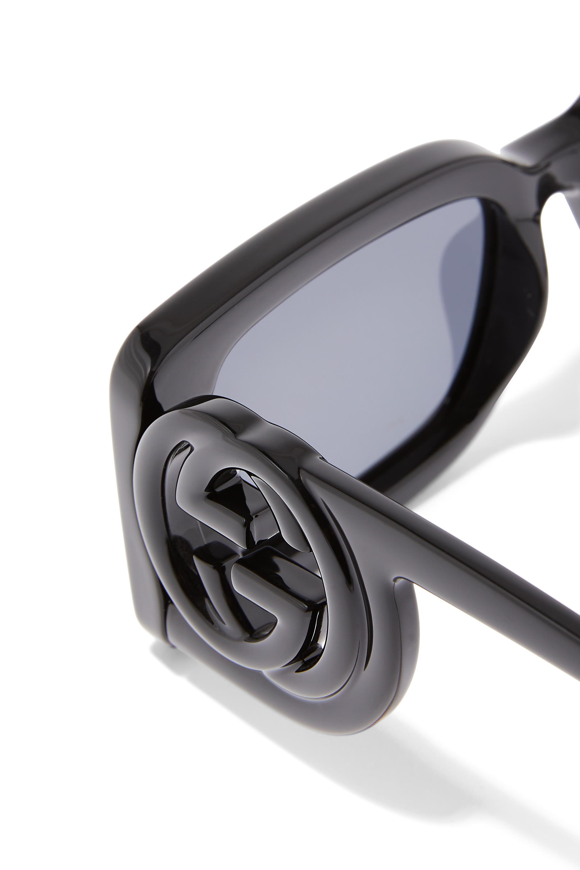 نظارات شمسية بإطار مستطيل وشعار GG