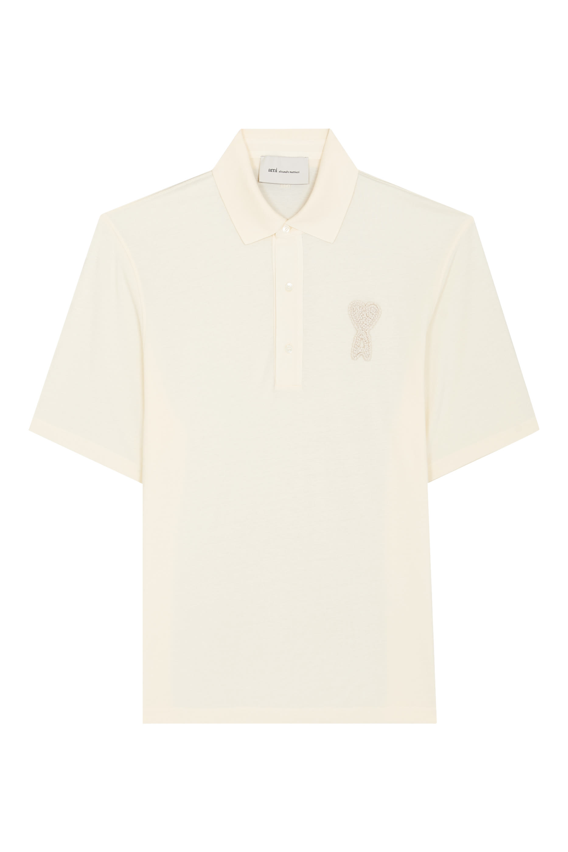 قميص بولو امي دو كور منسوج برقعة شعار الماركة قطن