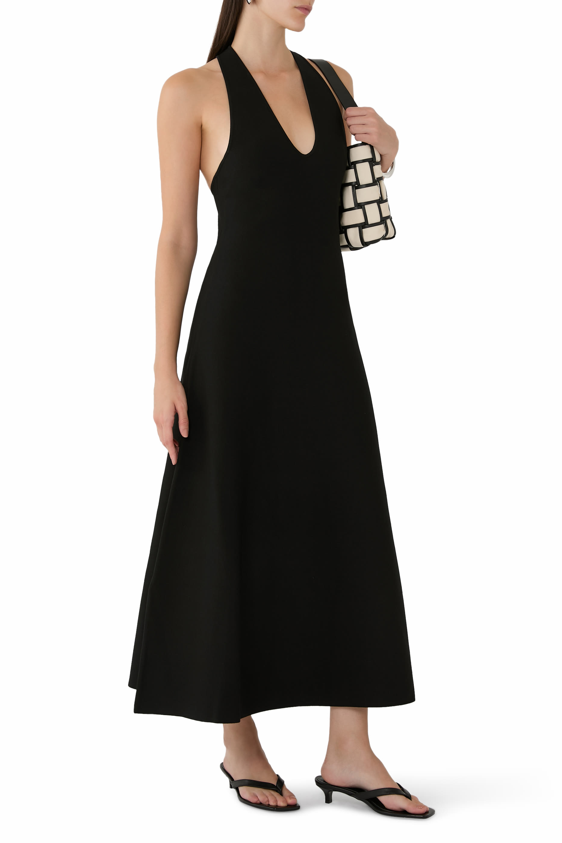 فستان سكلبت منسوج