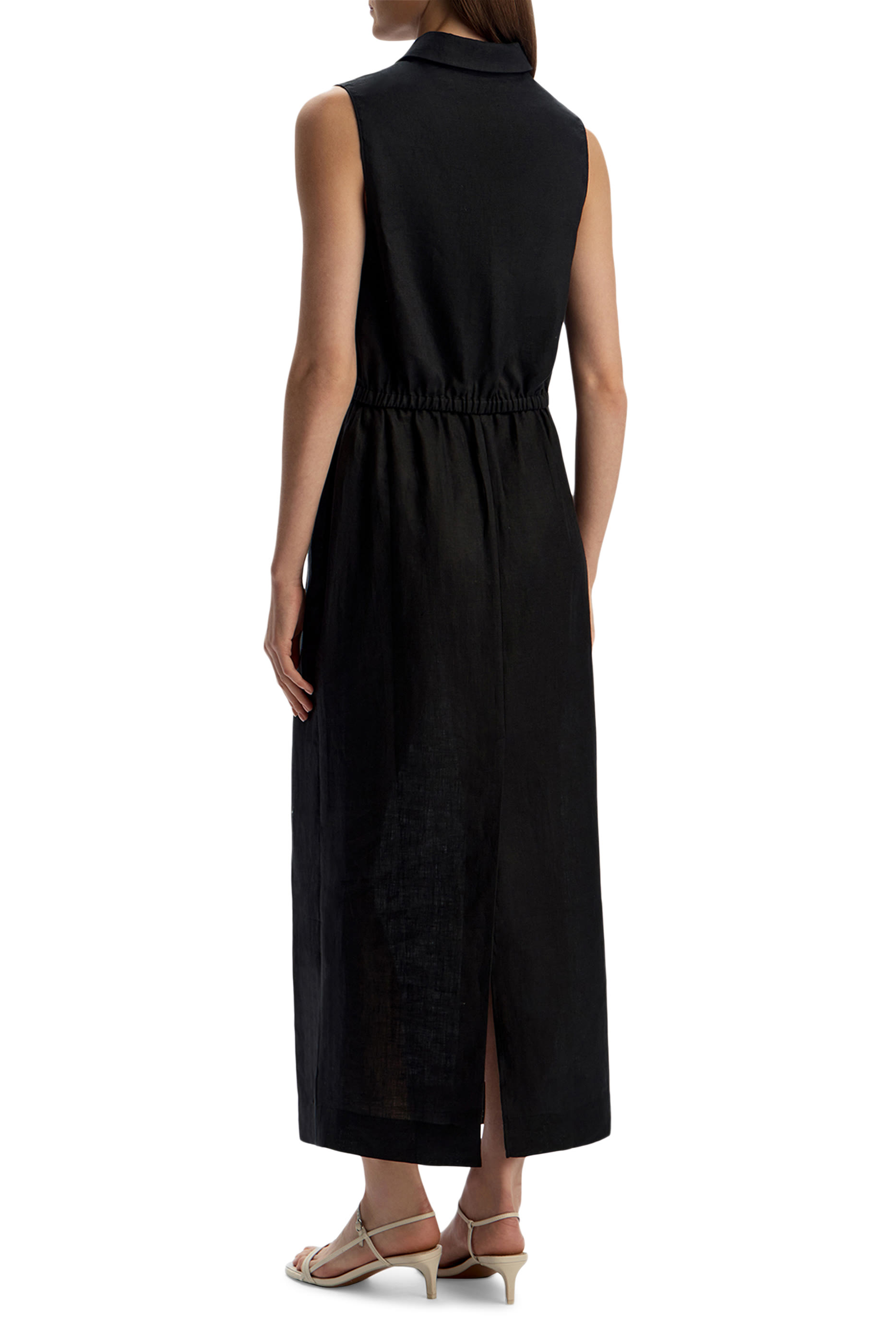 تنورة متوسطة الطول كتان