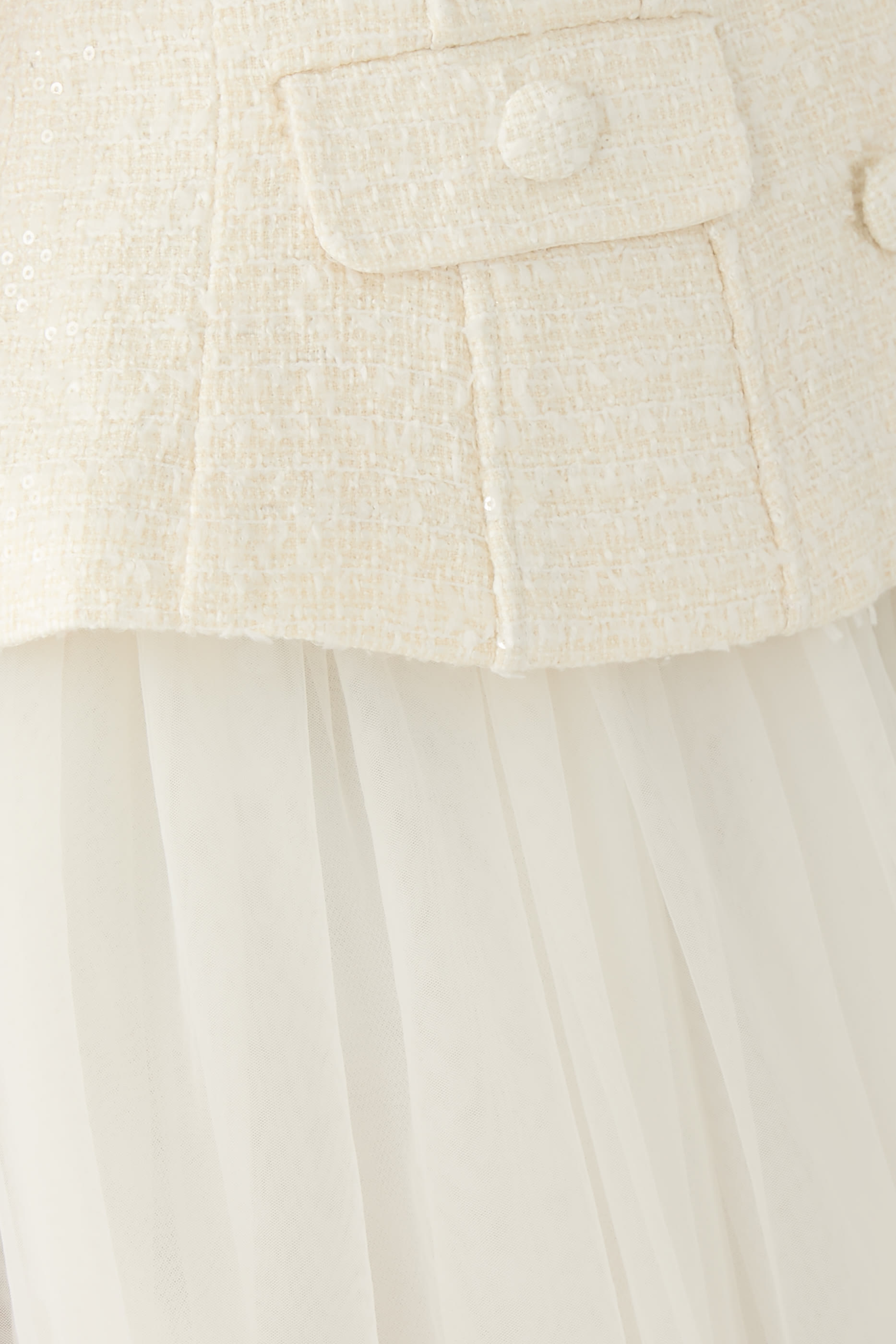 فستان متوسط الطول بوكليه تول