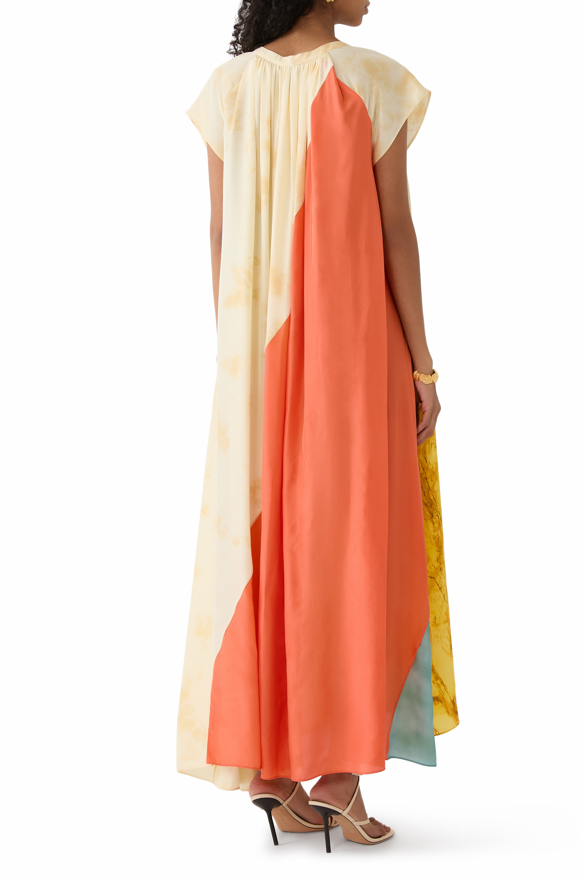 فستان توليبا بلانشارت بنقشة حرير