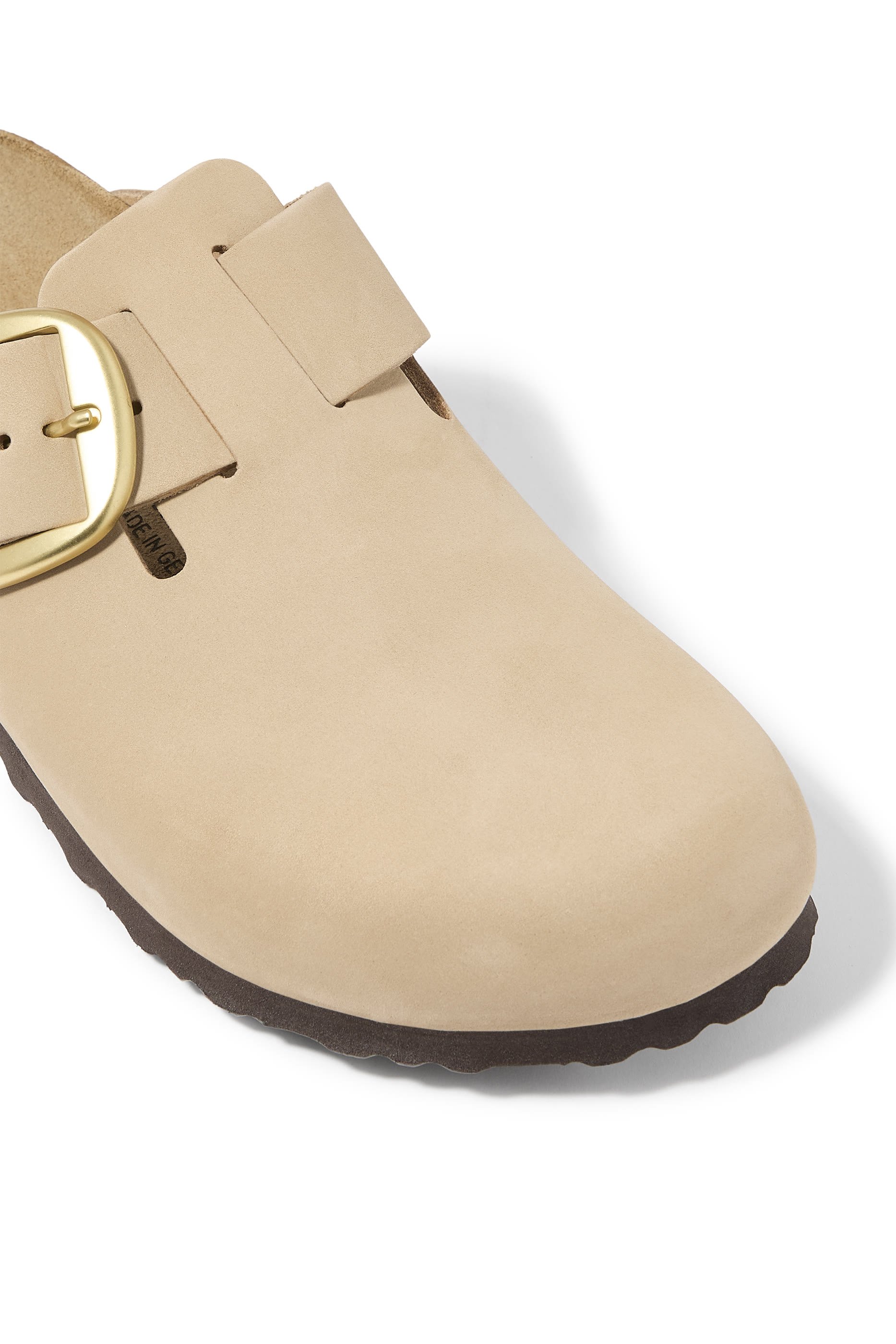 حذاء بوستون بإبزيم كبير جلد