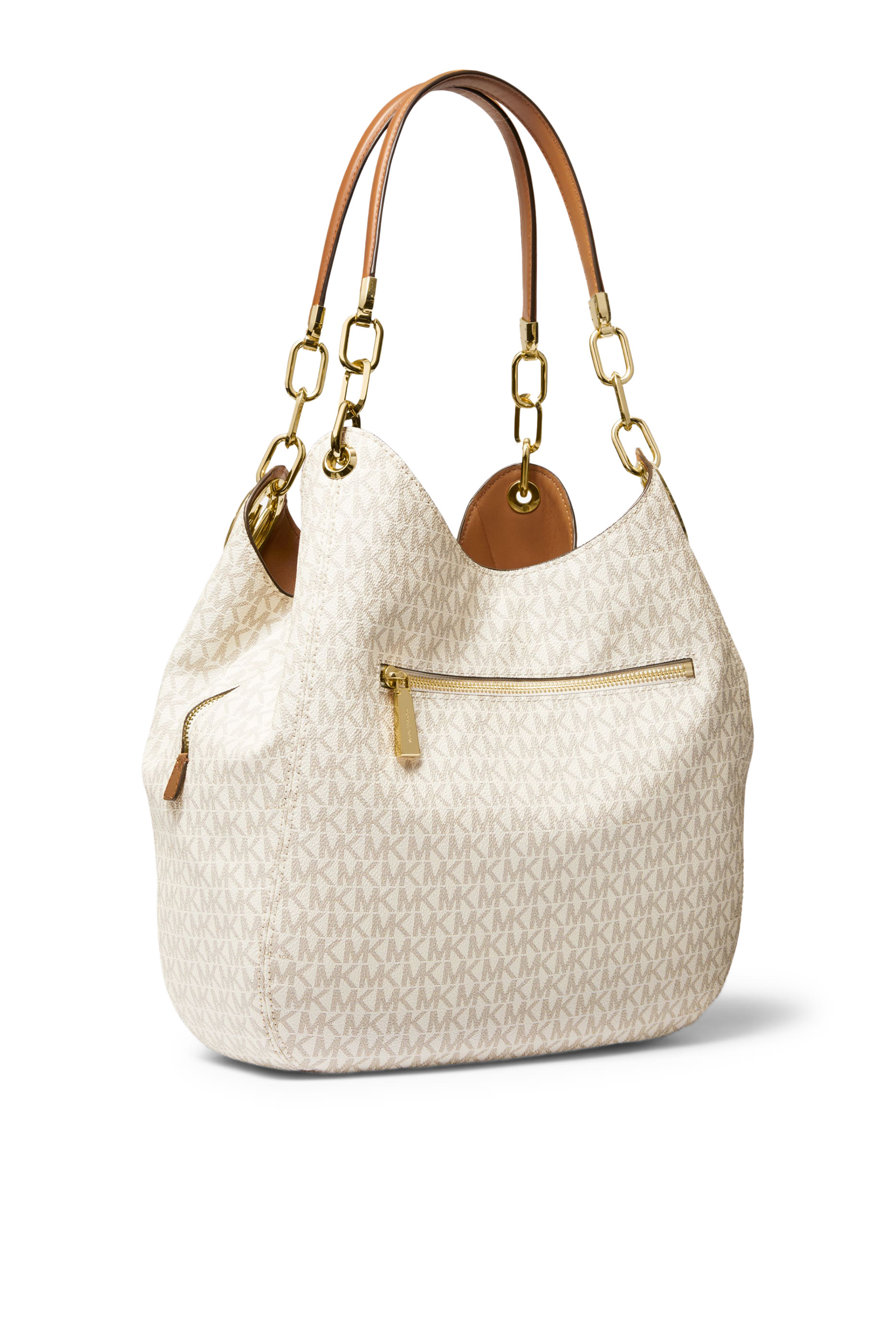 حقيبة كتف ليلي كبيرة بشعار الماركة