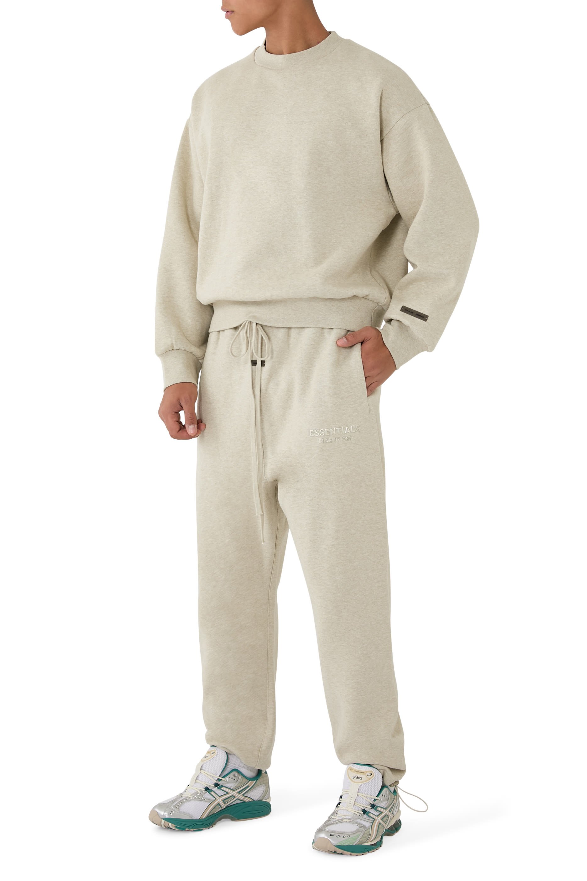 بنطال رياضي بقصة مريحة صوف