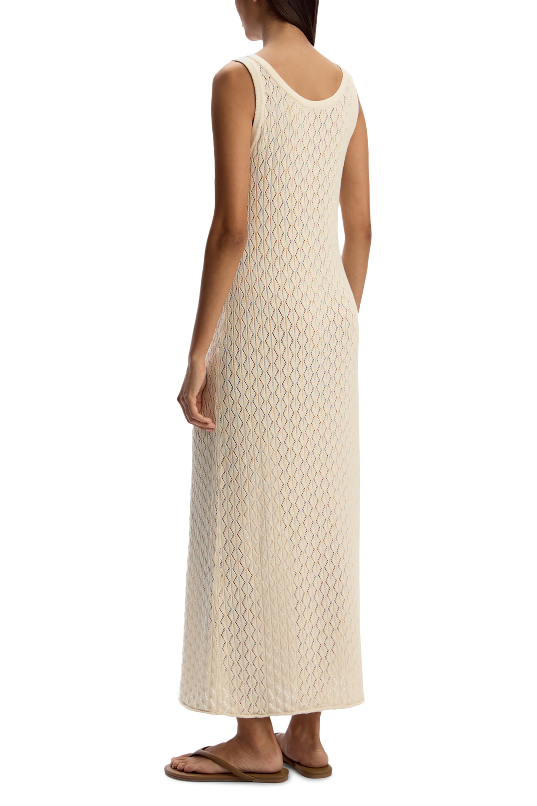 فستان طويل منسوج قطن