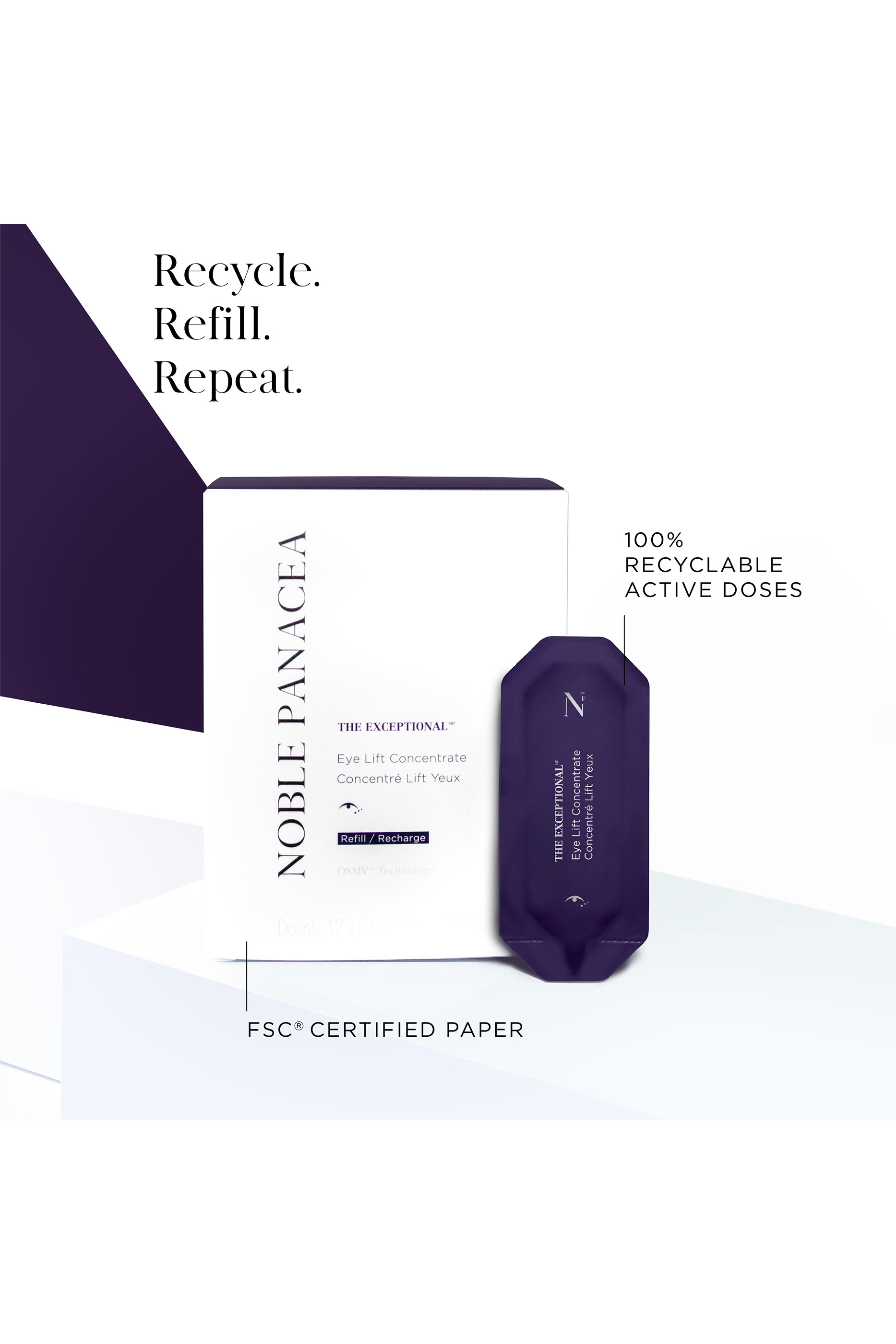 عبوة إعادة ملء مركز ذا اكسيبشنال لرفع البشرة المحيطة بالعين