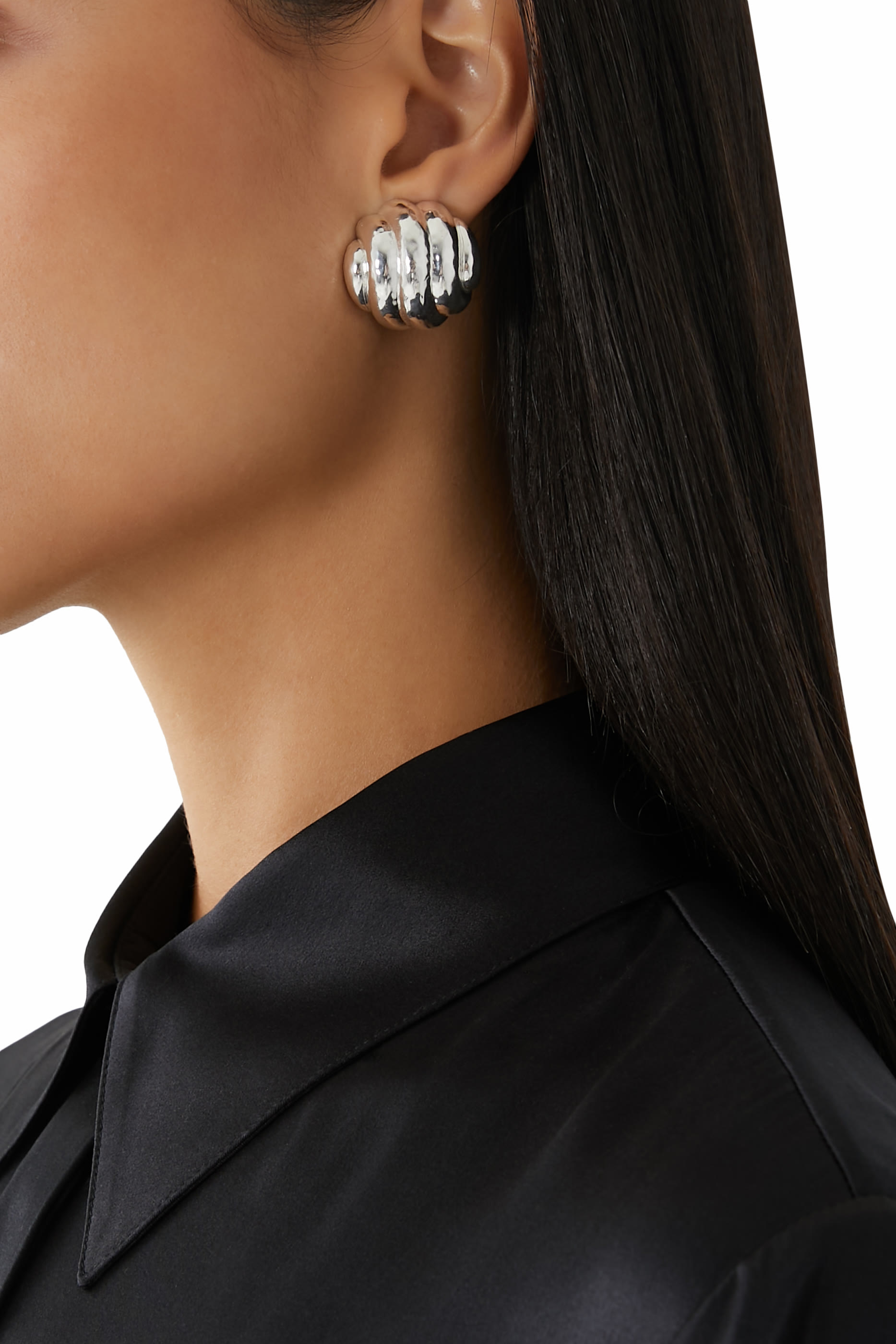 أقراط ريبيل، نحاس مطلي بفضة أقراط ريبيل، نحاس مطلي بفضة