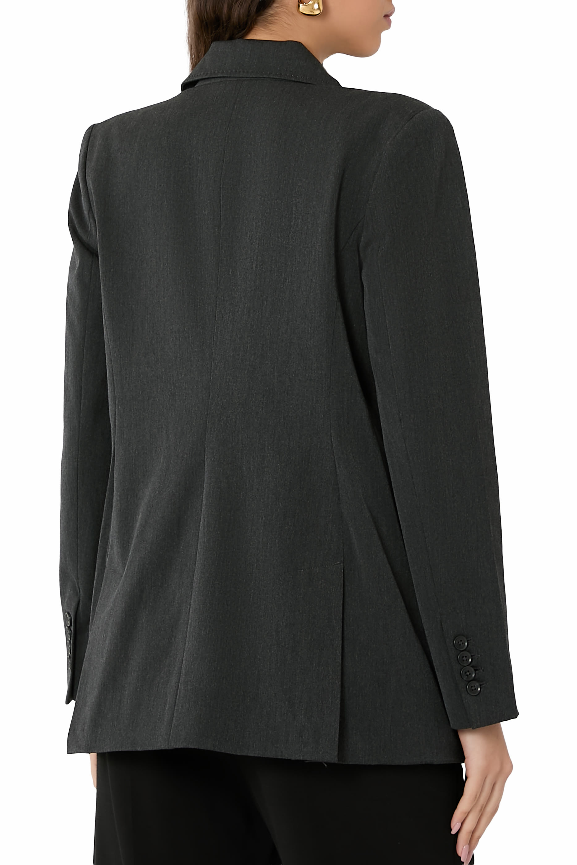 بليزر إسنشال سوتينغ بقصة فضفاضة وصفي أزرار للإغلاق