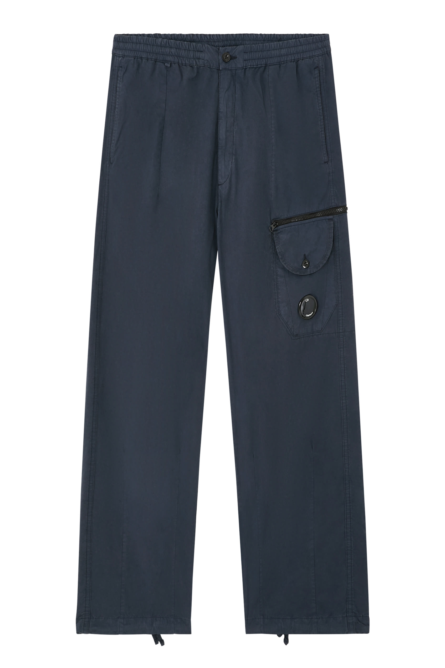 بنطال كارجو ميكروريبس بقصة مربعة وحلية بتصميم عدسة