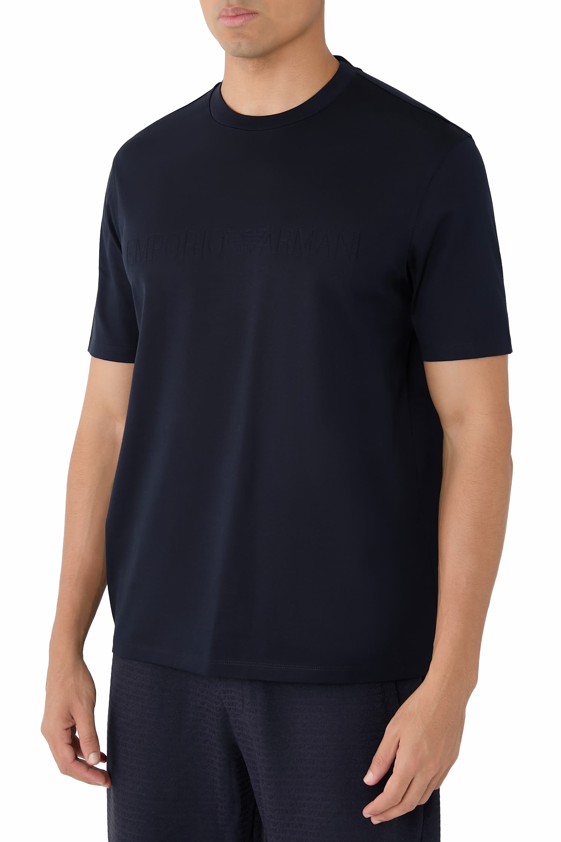 تيشيرت بشعار الماركة بلون مماثل جيرسيه