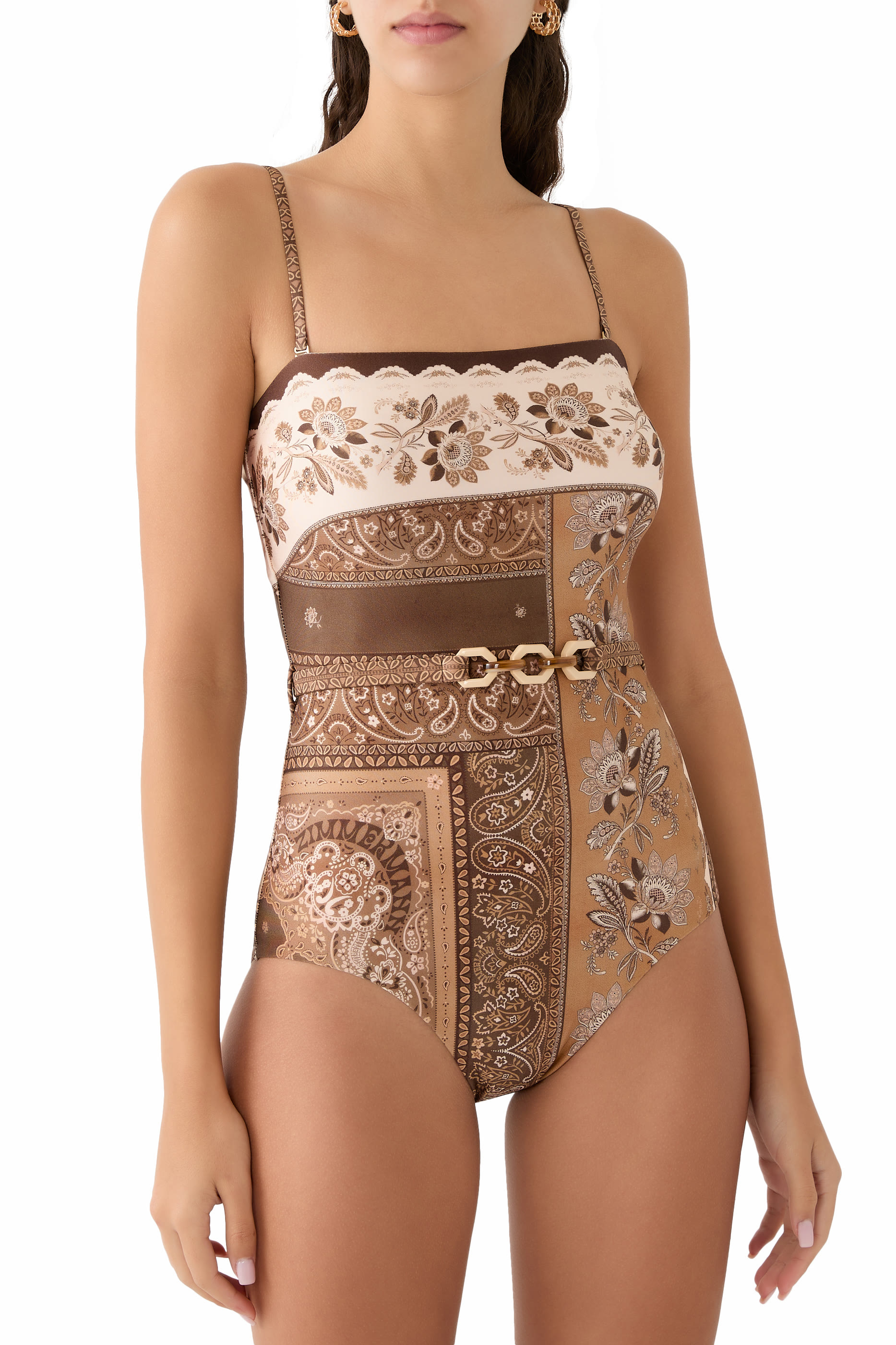 بدلة سباحة وايلي بحزام