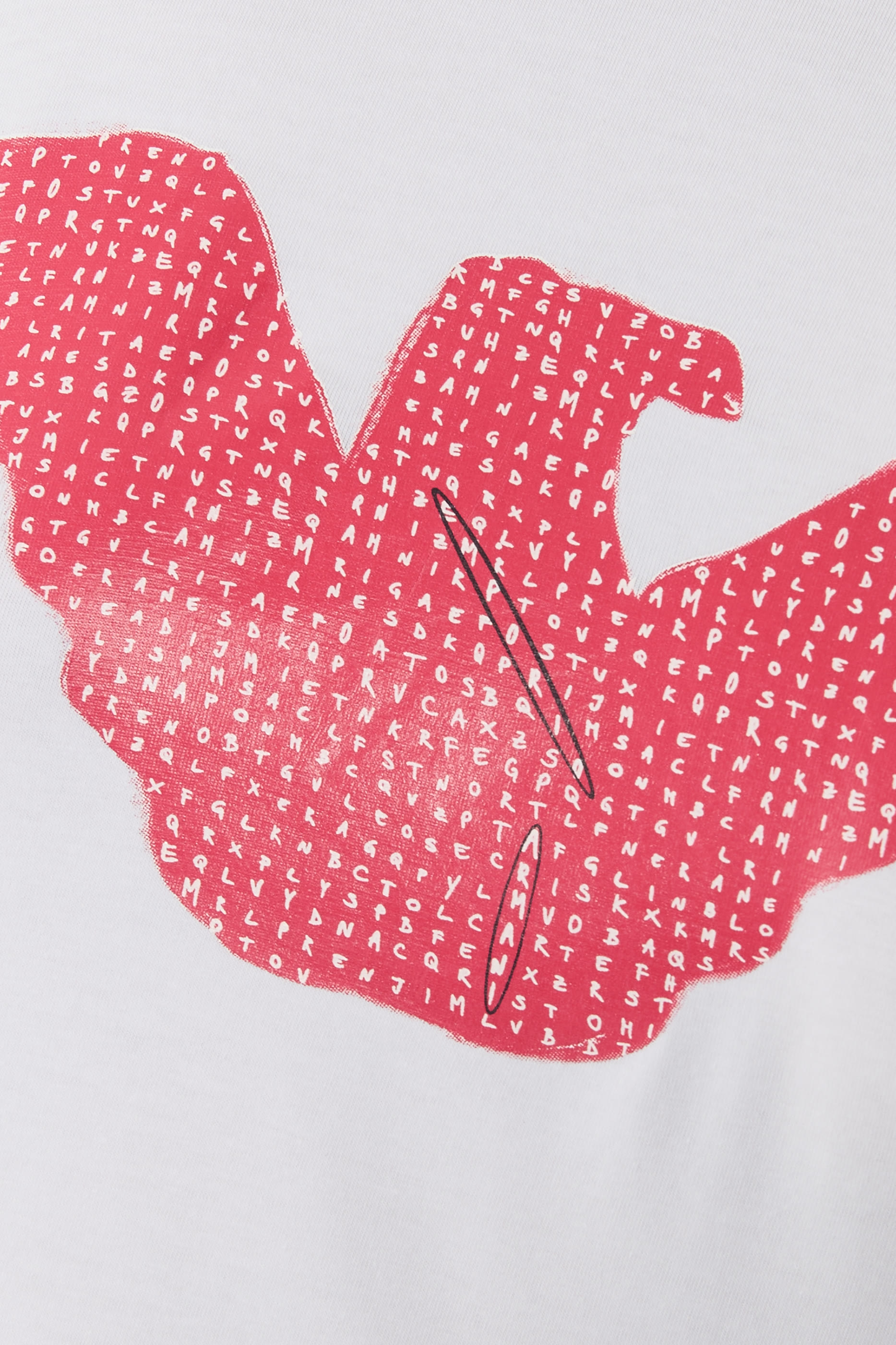 تيشيرت ايه اس في بقصة ضيقة وشعار الماركة بحجم كبير جبرسيه مطاطي