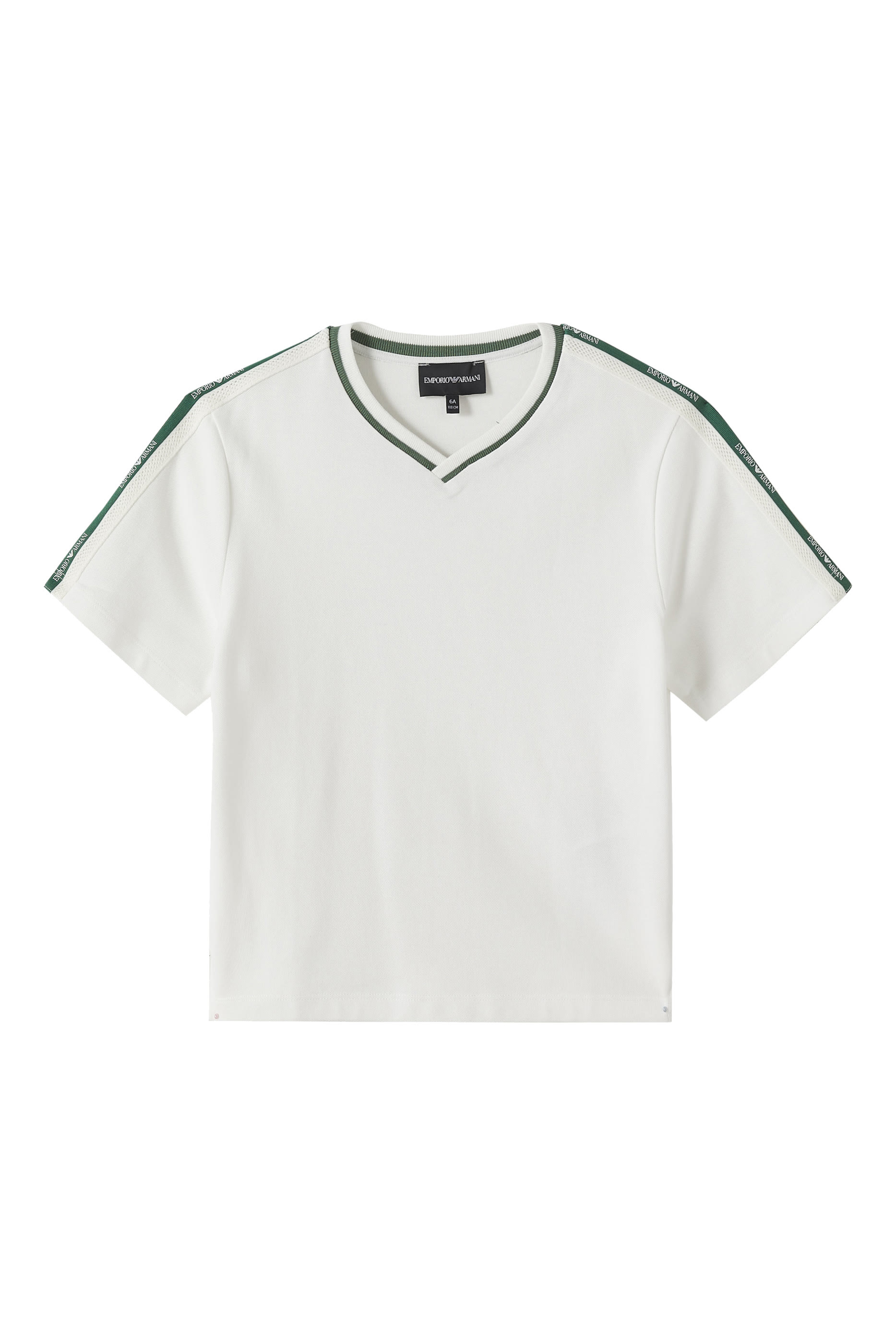 تيشيرت بشريط بشعار الماركة للأطفال