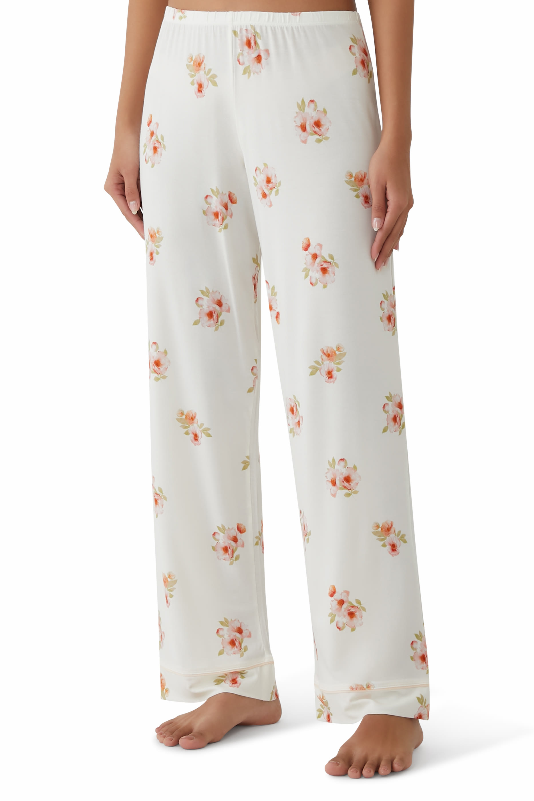 طقم بيجامة غيزيل طويل بطبعات مودال تينسيل