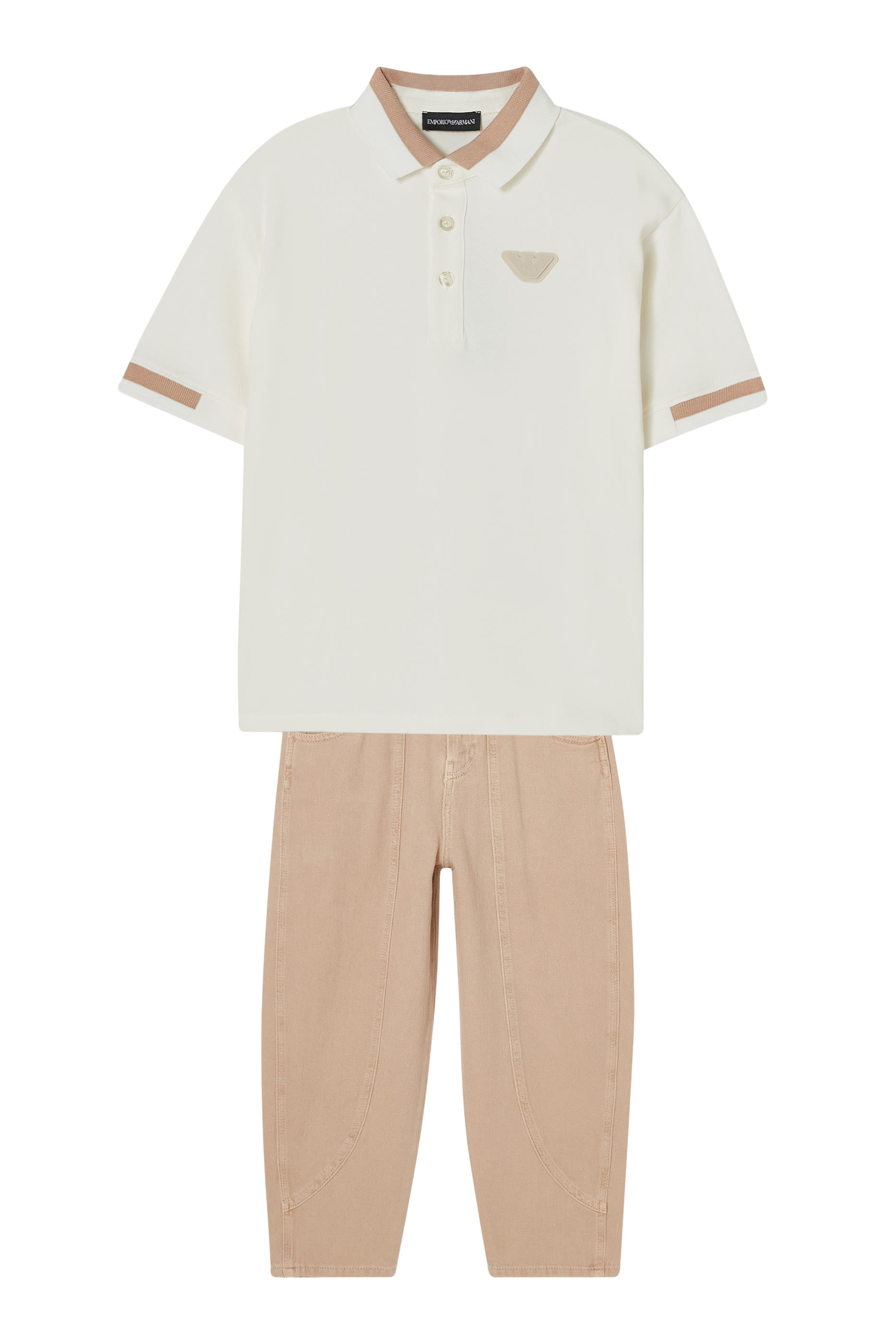 قميص بولو بشعار الماركة للأطفال