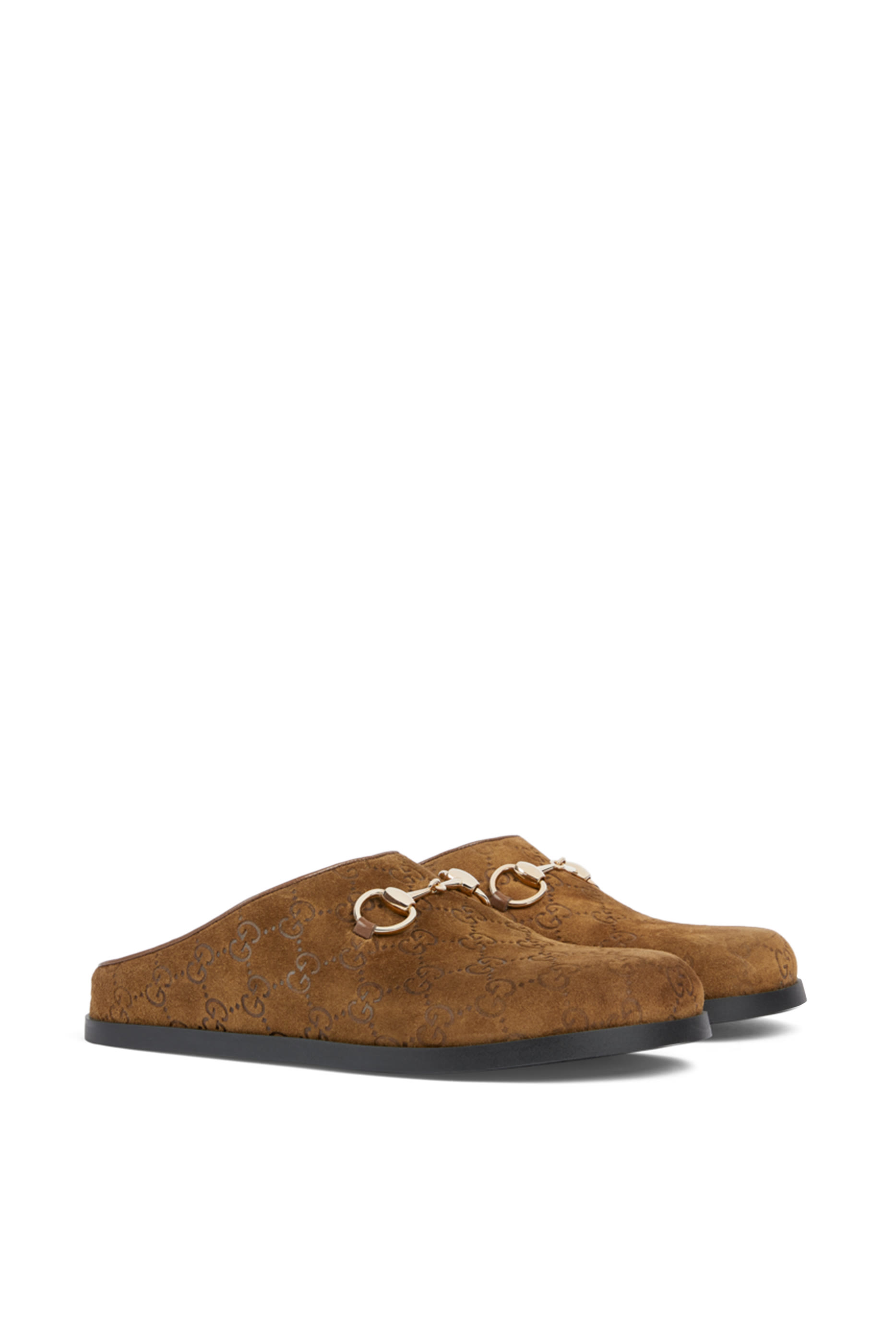 حذاء مفتوح من الخلف بحلية لجام الحصان