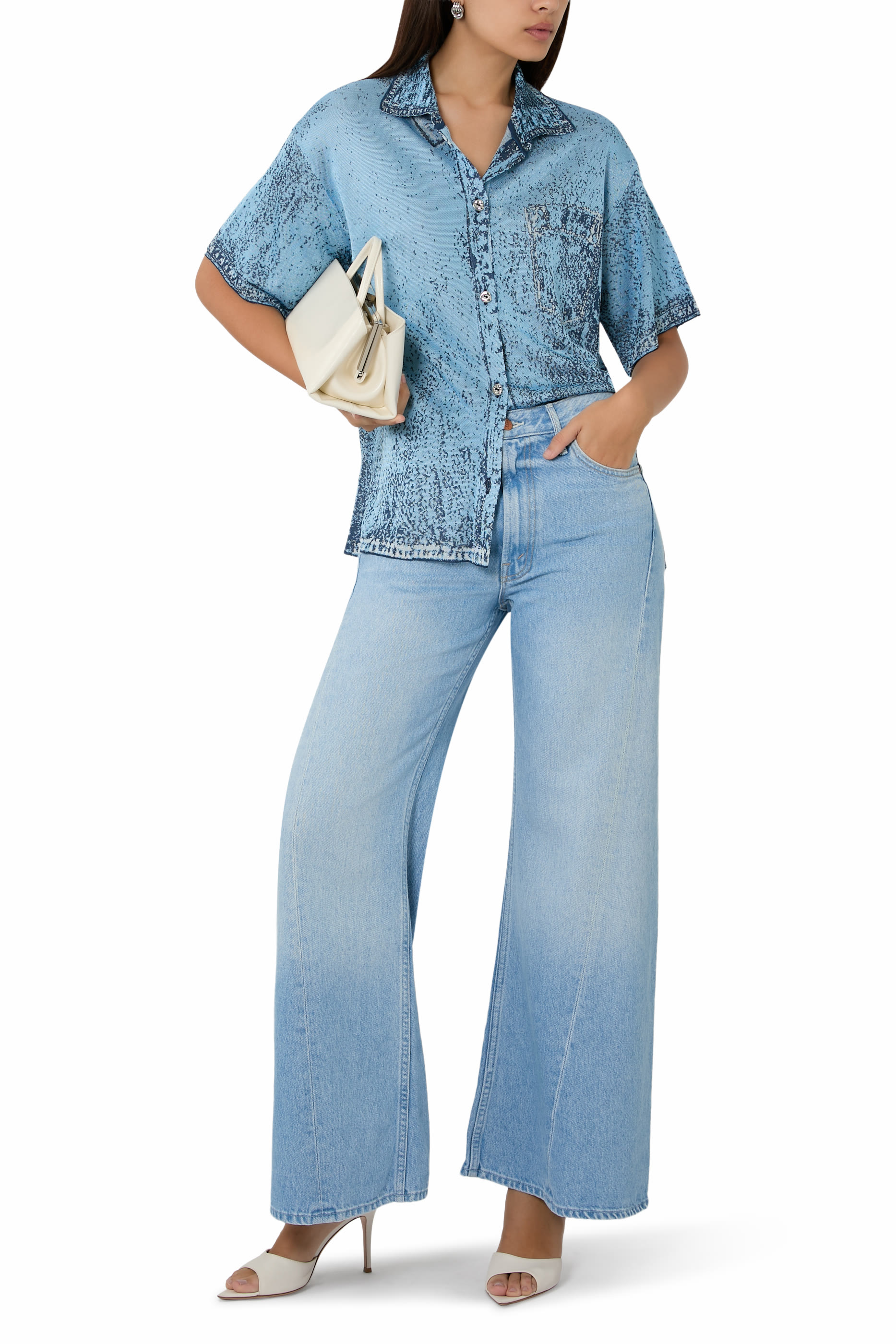 قميص بولو اشر بقصة فضفاضة