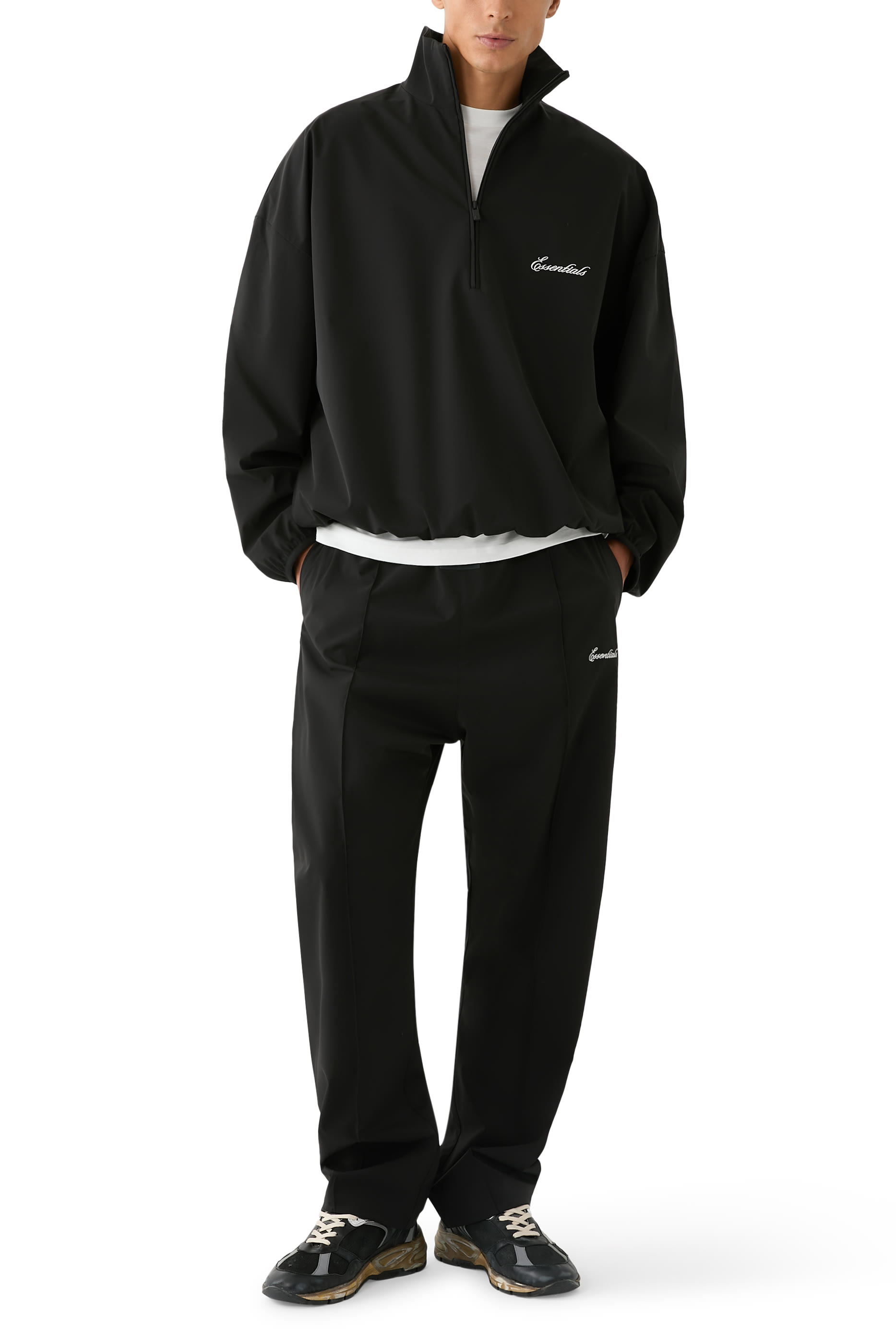 بنطال رياضي سبورتي بقصة مريحة نايلون