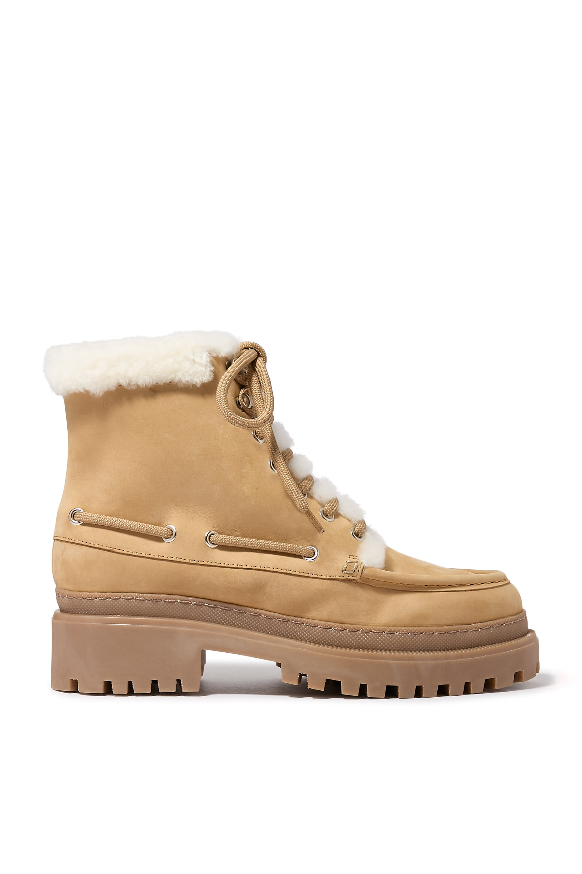 حذاء بوت ميرينيلو بطول الكاحل جلد حمل