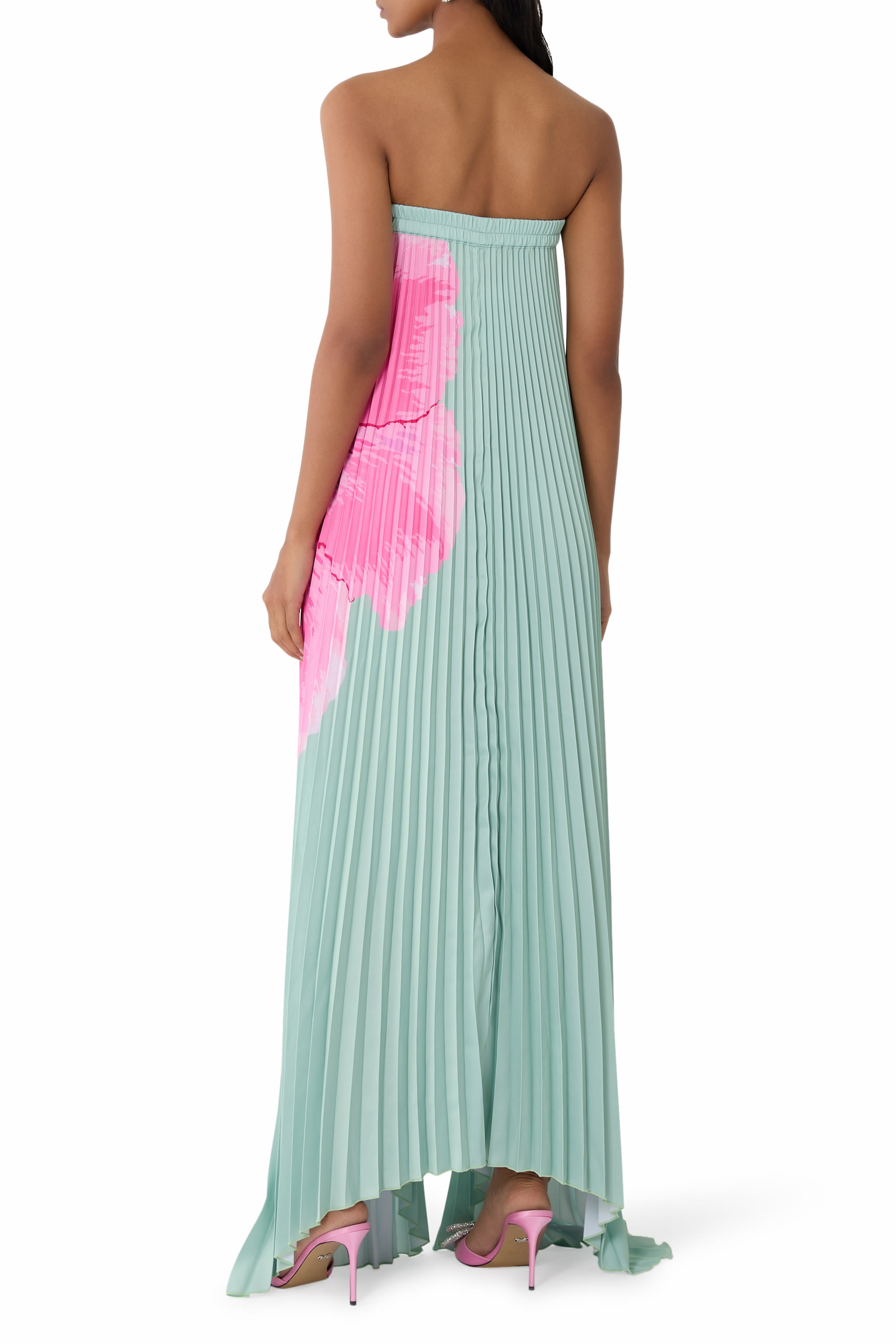 فستان سهرة بيسوس بلا حمالات