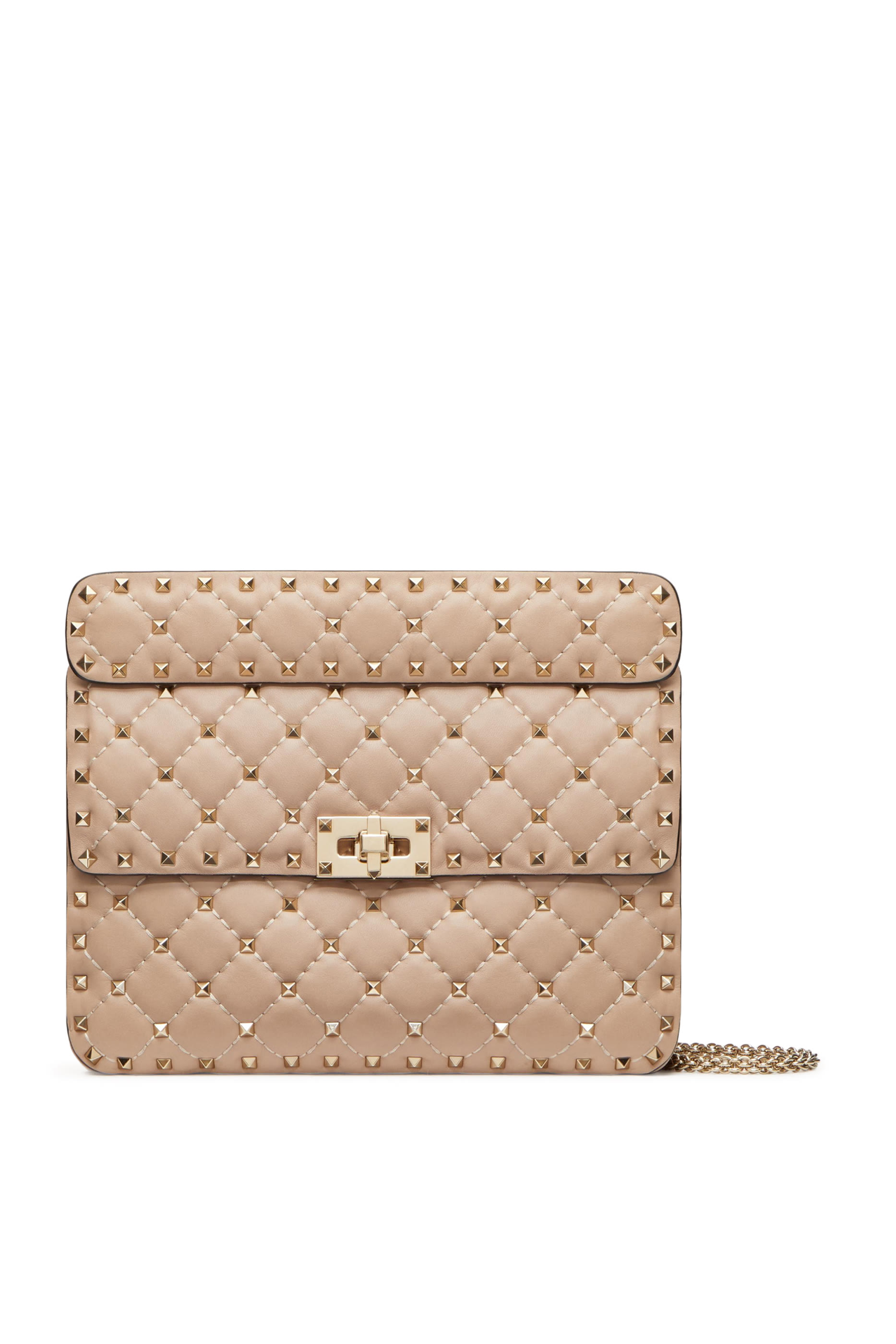 حقيبة كتف بحلي هرمية مدببة