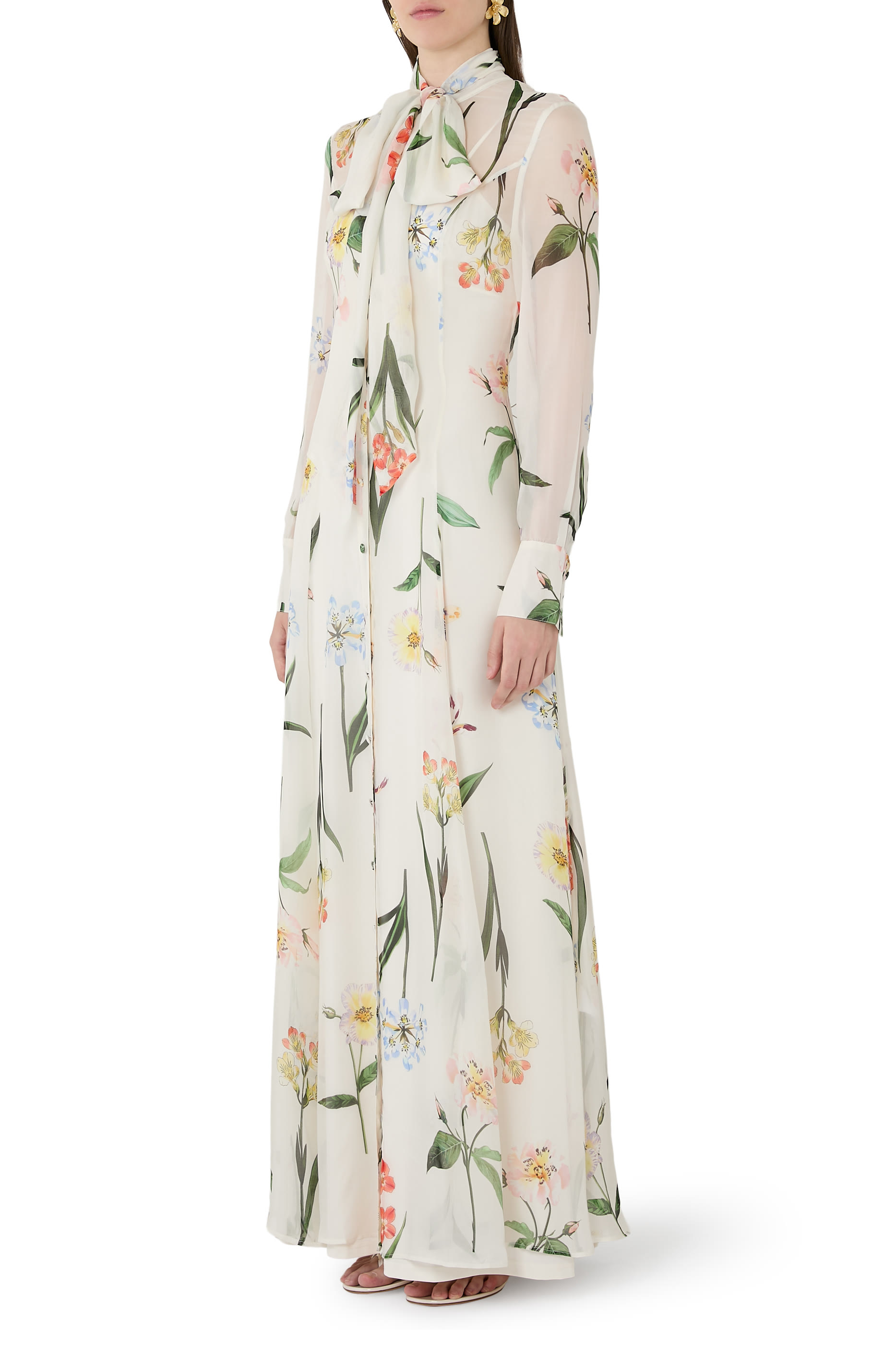 فستان ليليث طويل بربطة عنق