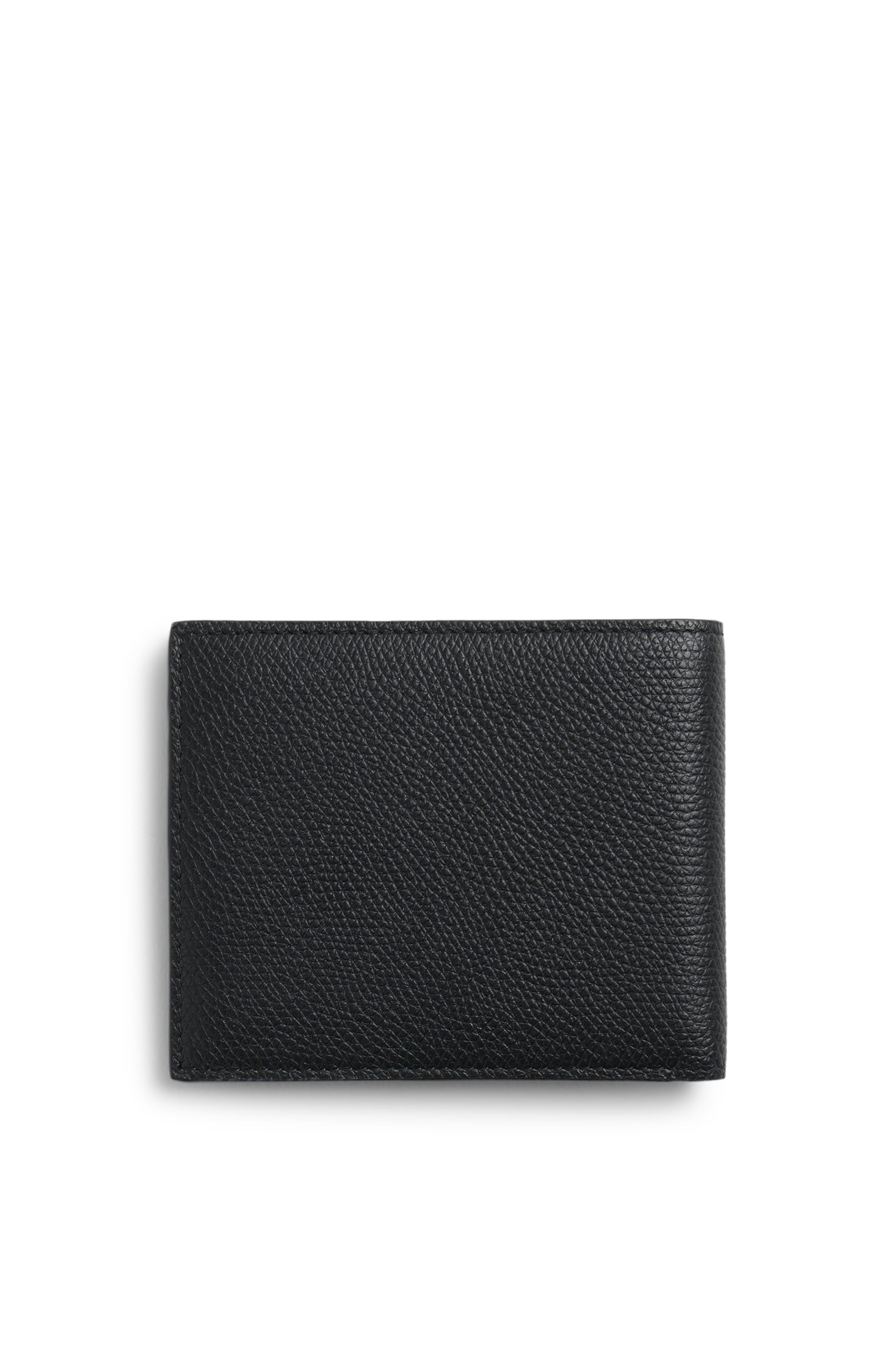 محفظة بشعار الماركة جلد عجل بارز الملمس