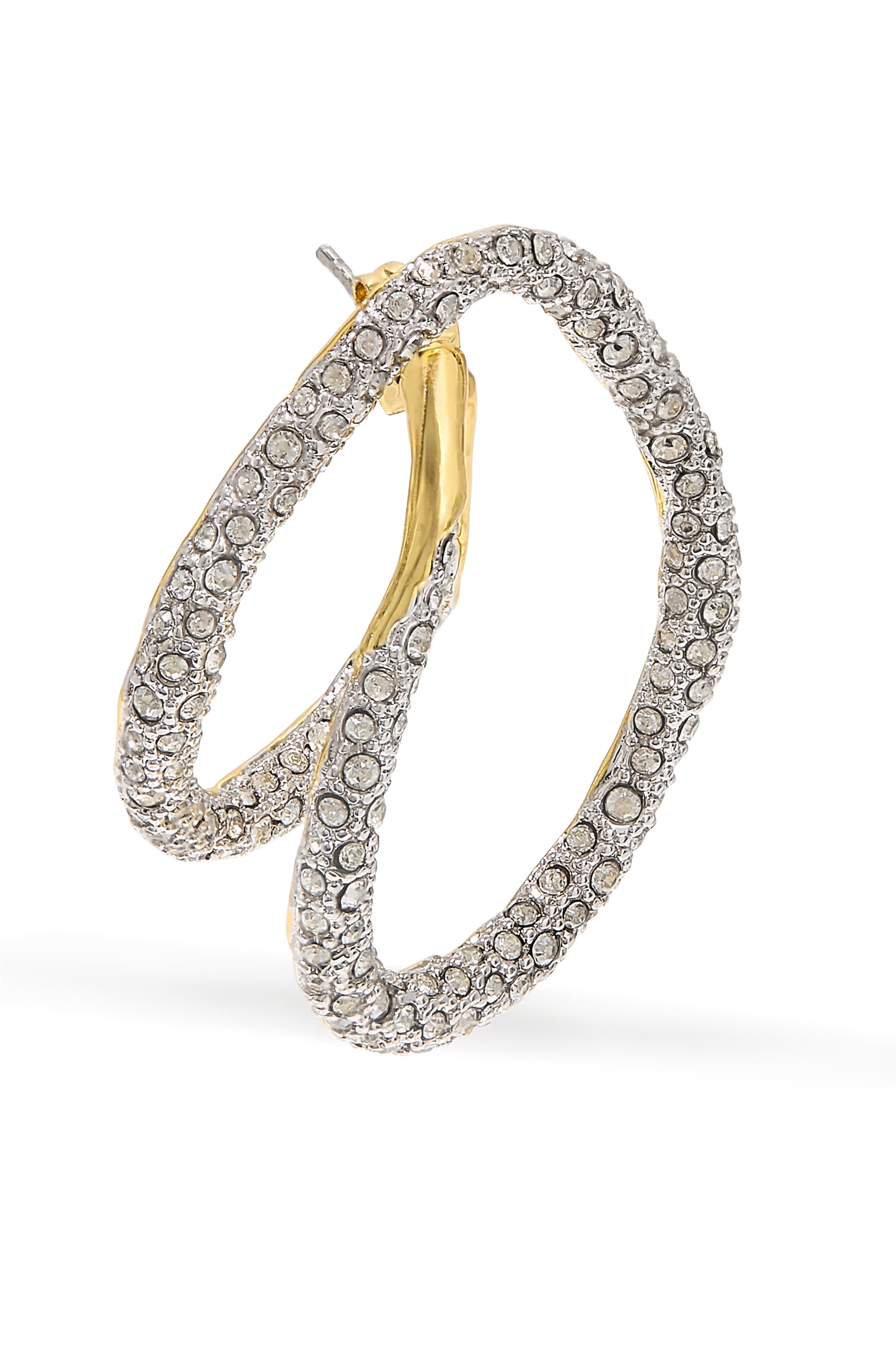 Solanales Crystal Spiral Post Earrings