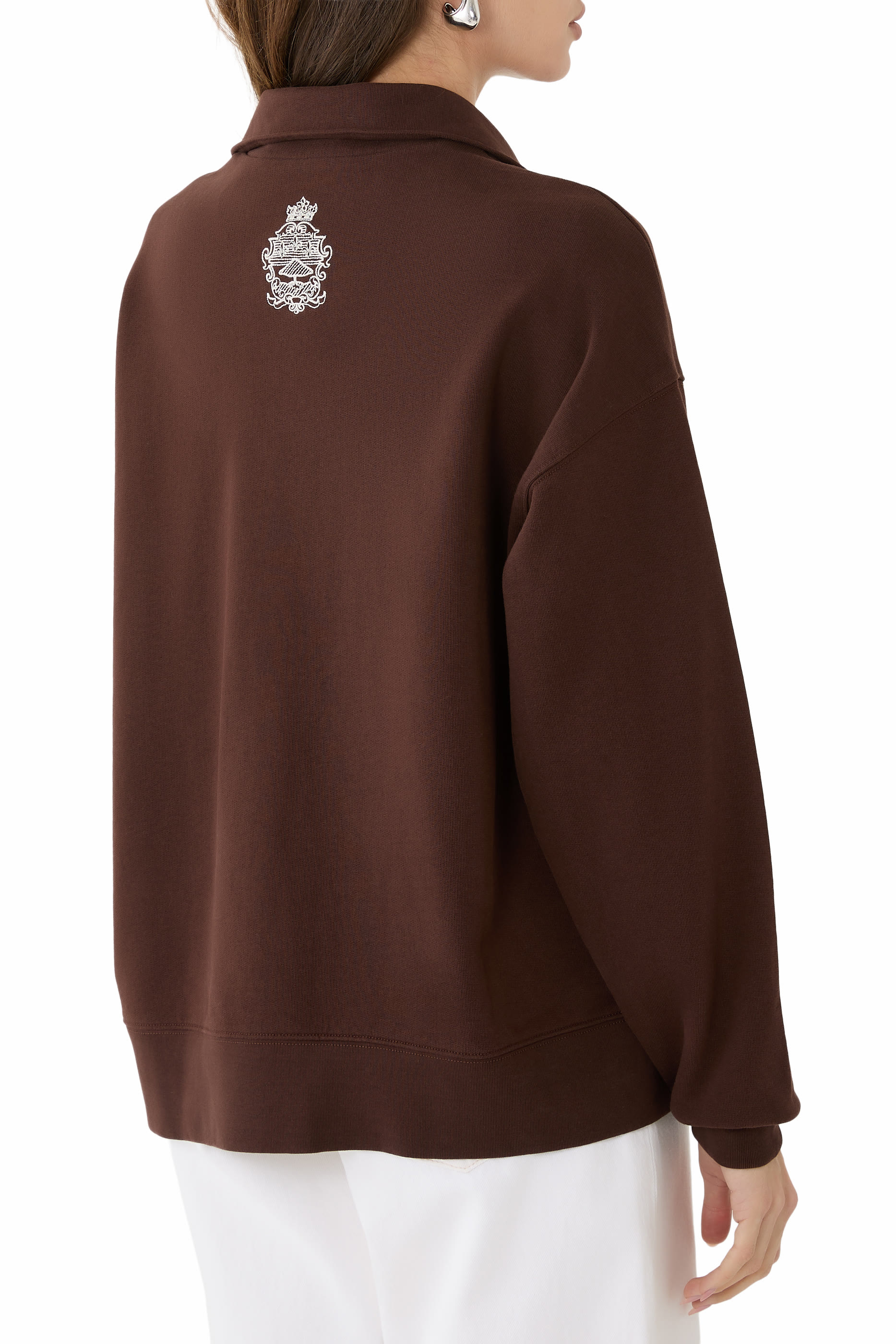 سويت شيرت بولو ريتز بنصف سحاب