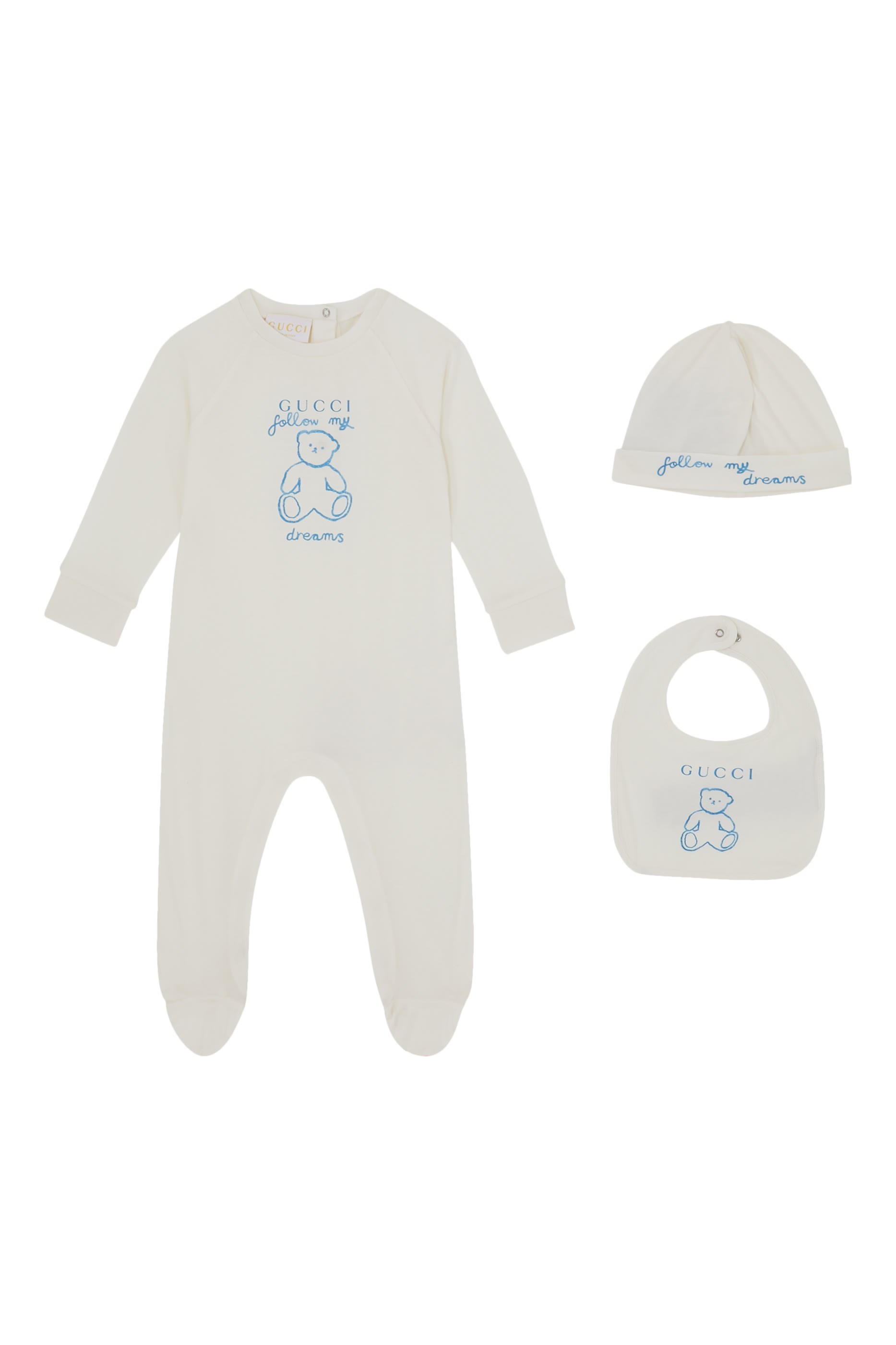 طقم هدية بشعار الماركة قطن للأطفال