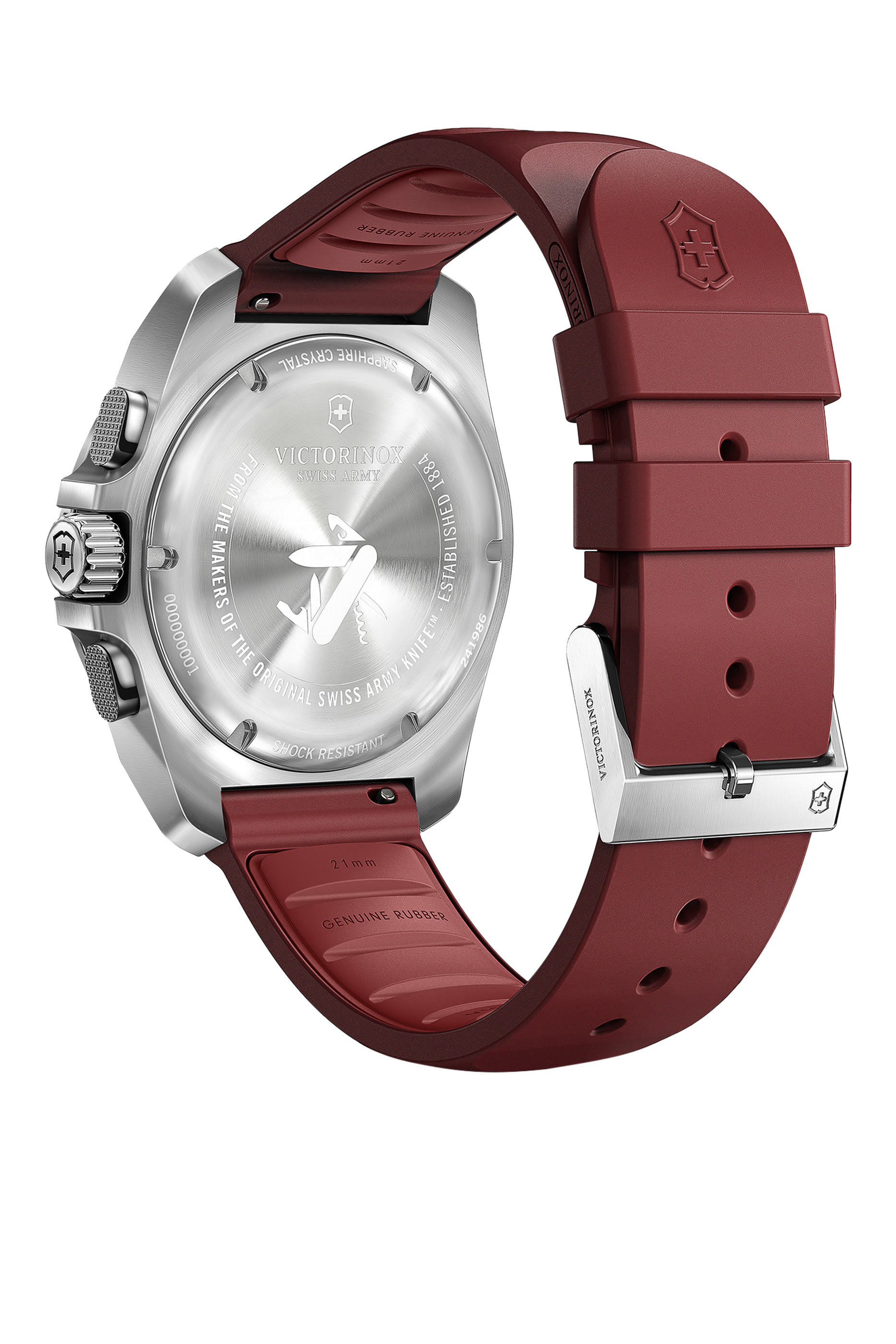 ساعة اي ان او اكس كرونو، ستانلس ستيل ومطاط