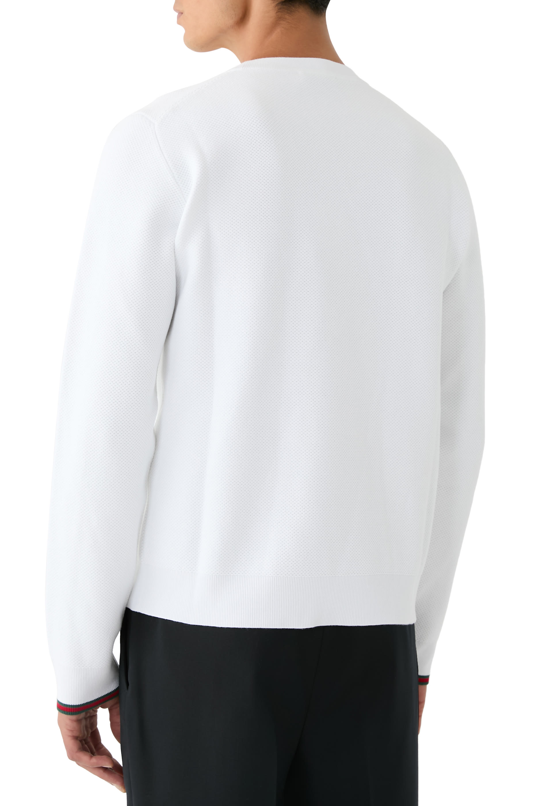 كنزة بشريط ويب قطن بيكيه