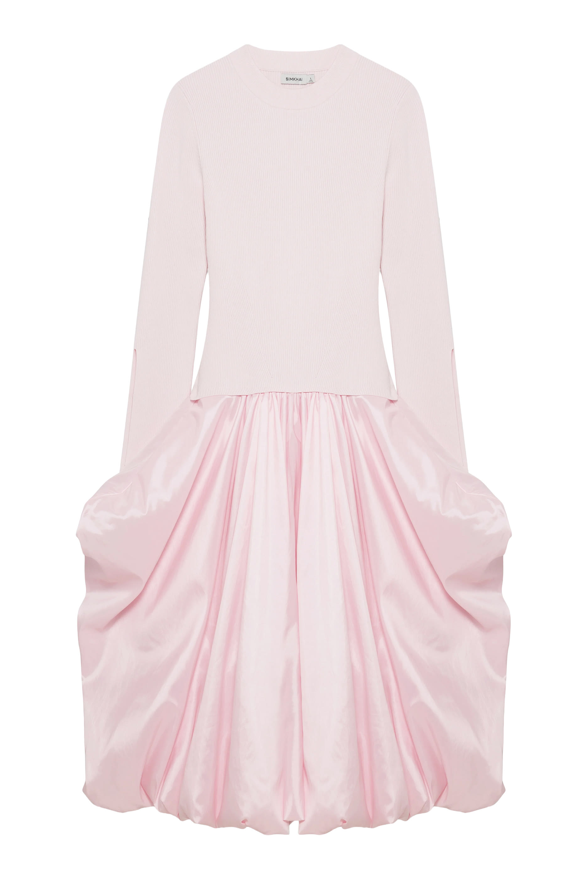 فستان كينلي متوسط الطول تافيتا منسوج