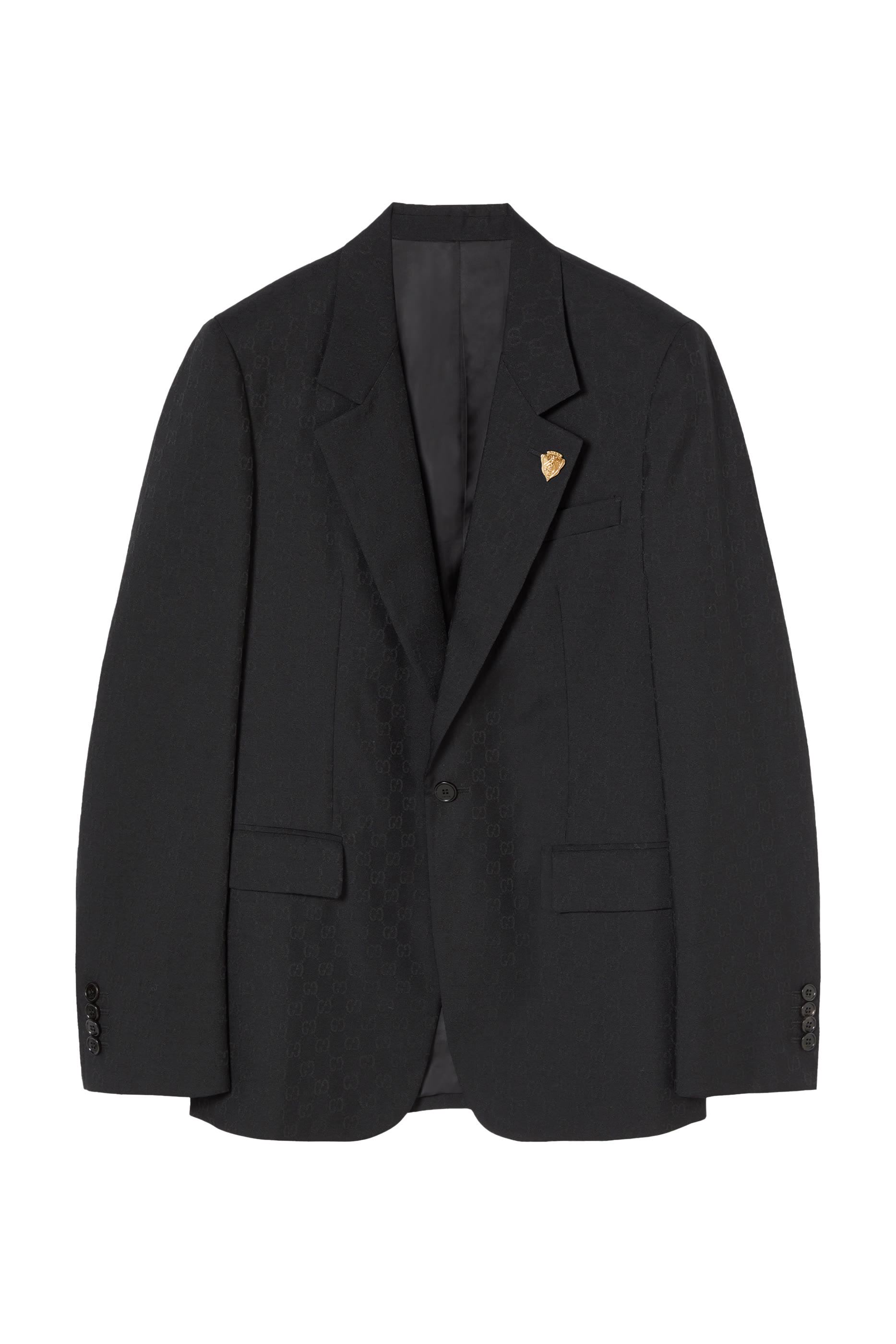 Single-Breasted GG Wool Jacket
