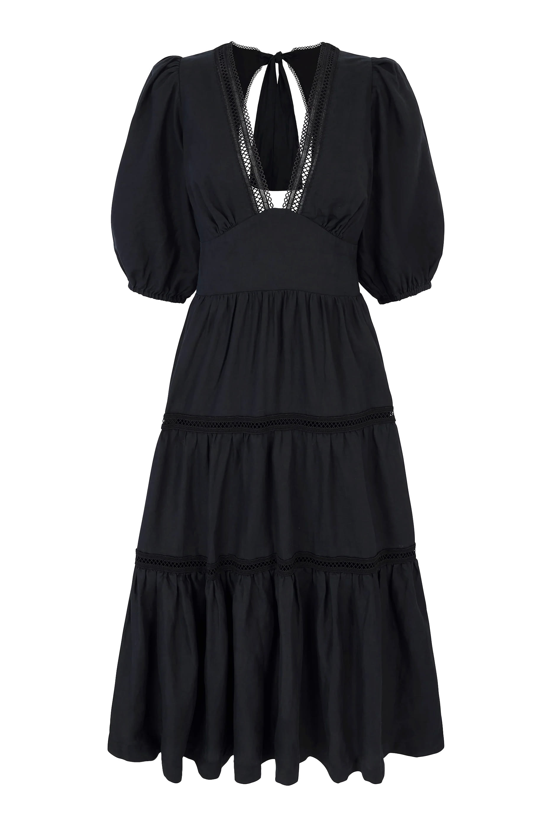 فستان ميتيورا متوسط ​​الطول دانتيل